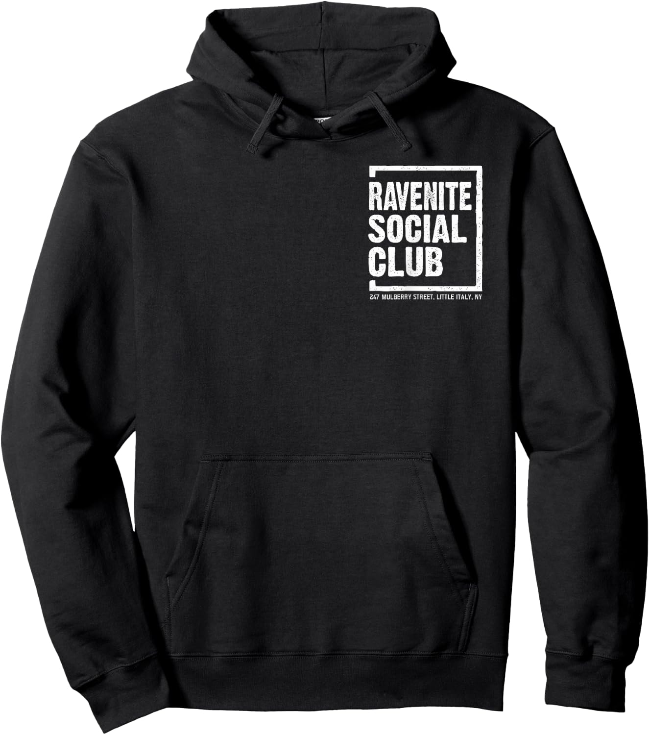 Ravenite Social Club (small design) Hoodie - Hoodie | Black