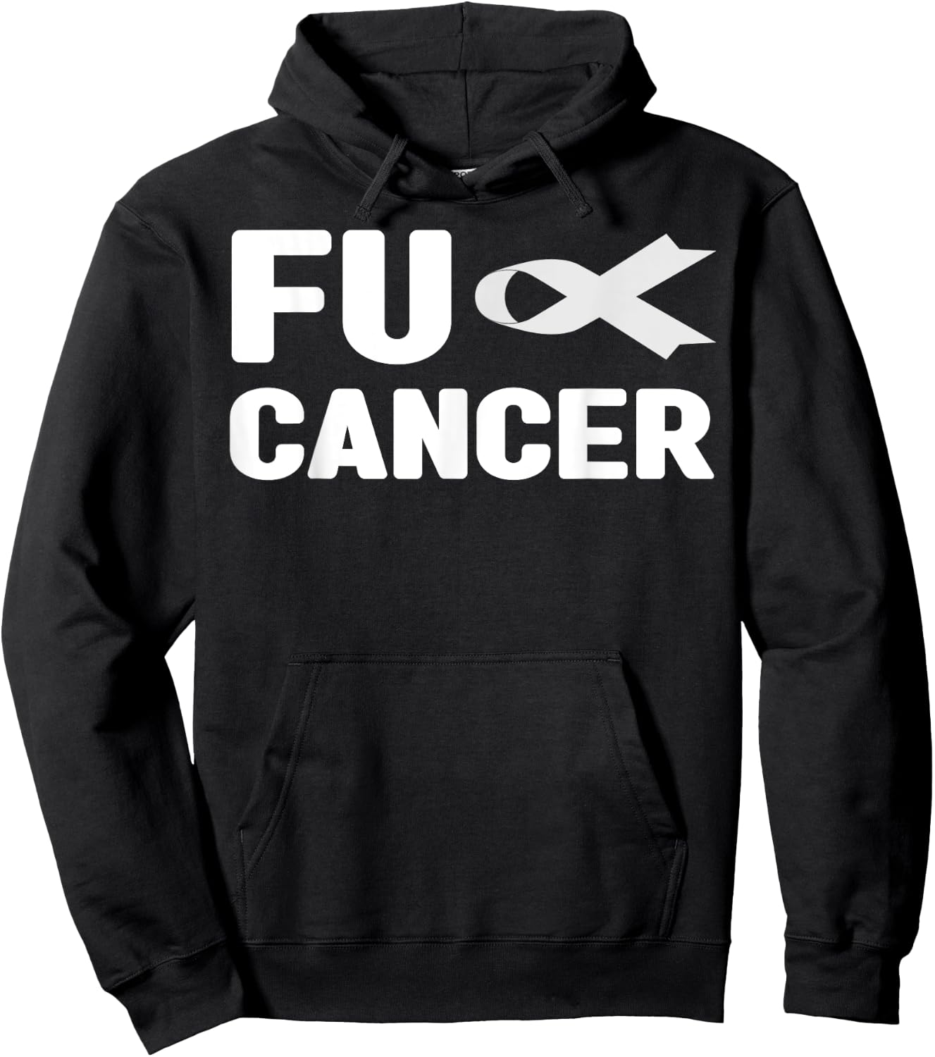 Fu Cancer T Shirt - Fuck Lung Cancer Awareness Hoodie - Hoodie | Black