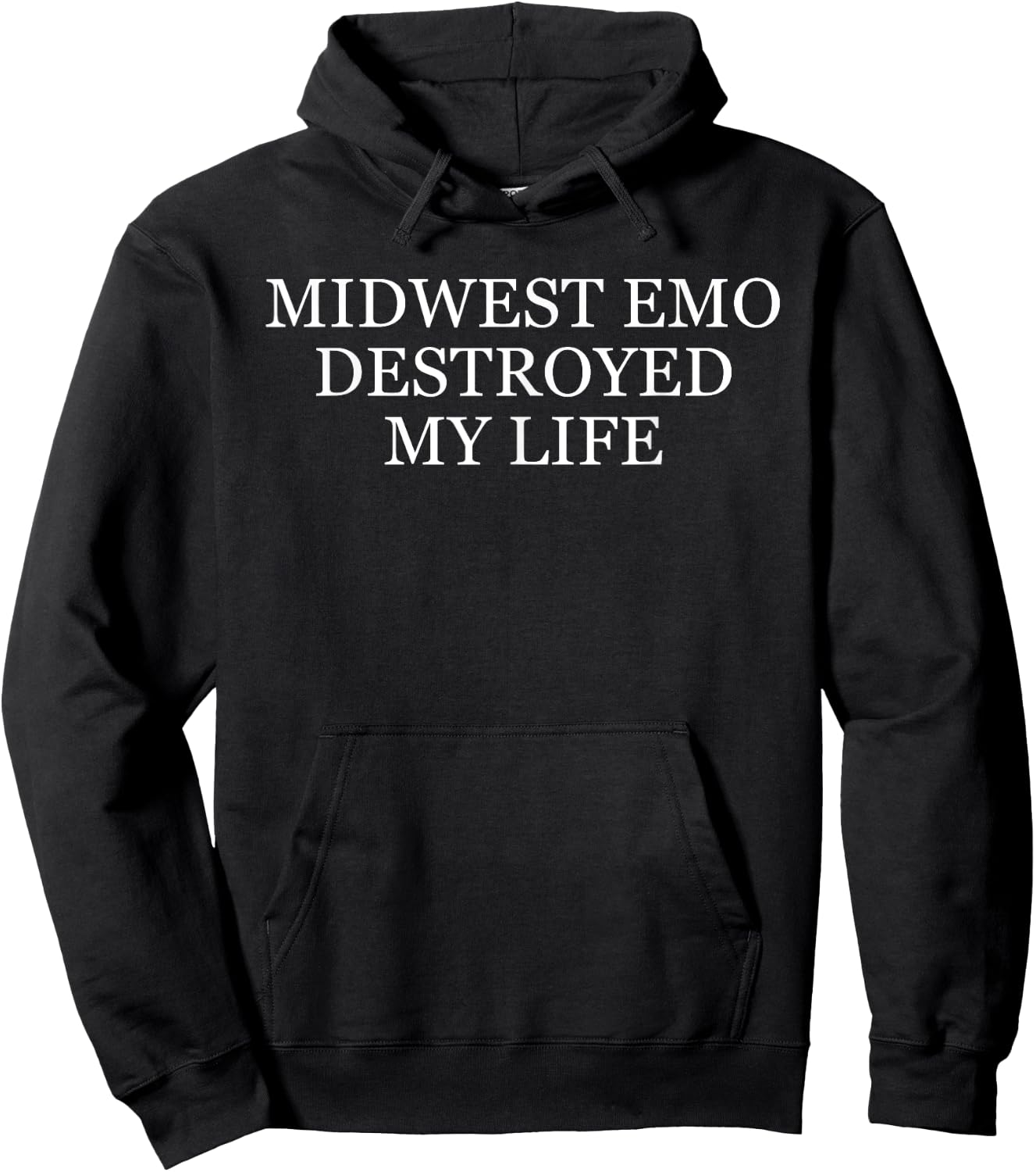 Midwest Emo Destroyed My Life Hoodie - Hoodie | Black