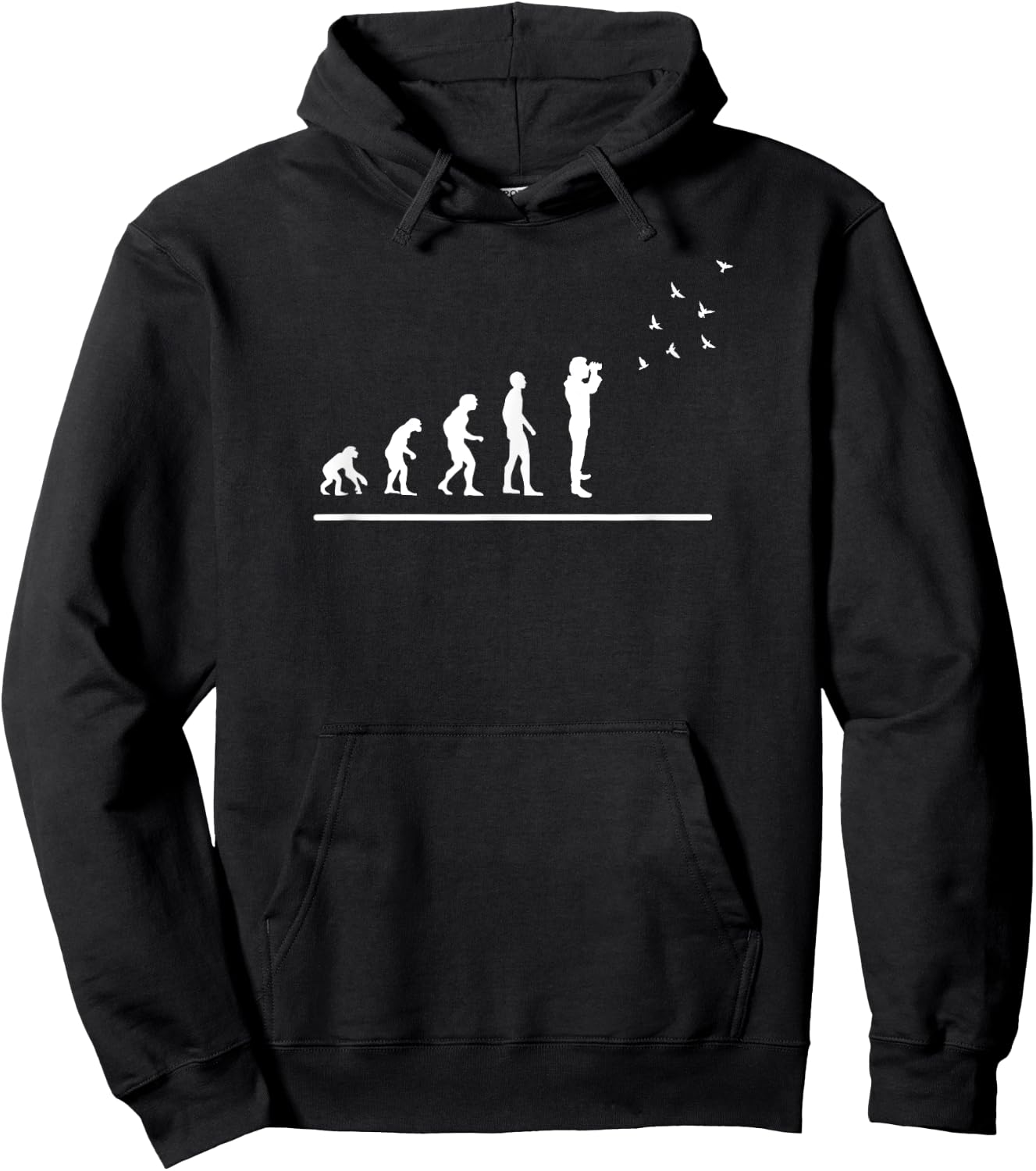 Bird Watching Evolution Funny Bird Watching Hoodie - Hoodie | Black