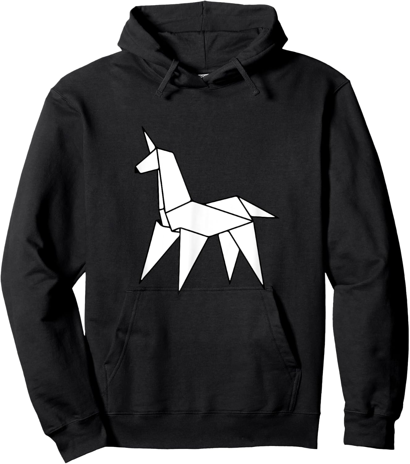 Origami Unicorn Hoodie - Hoodie | Black