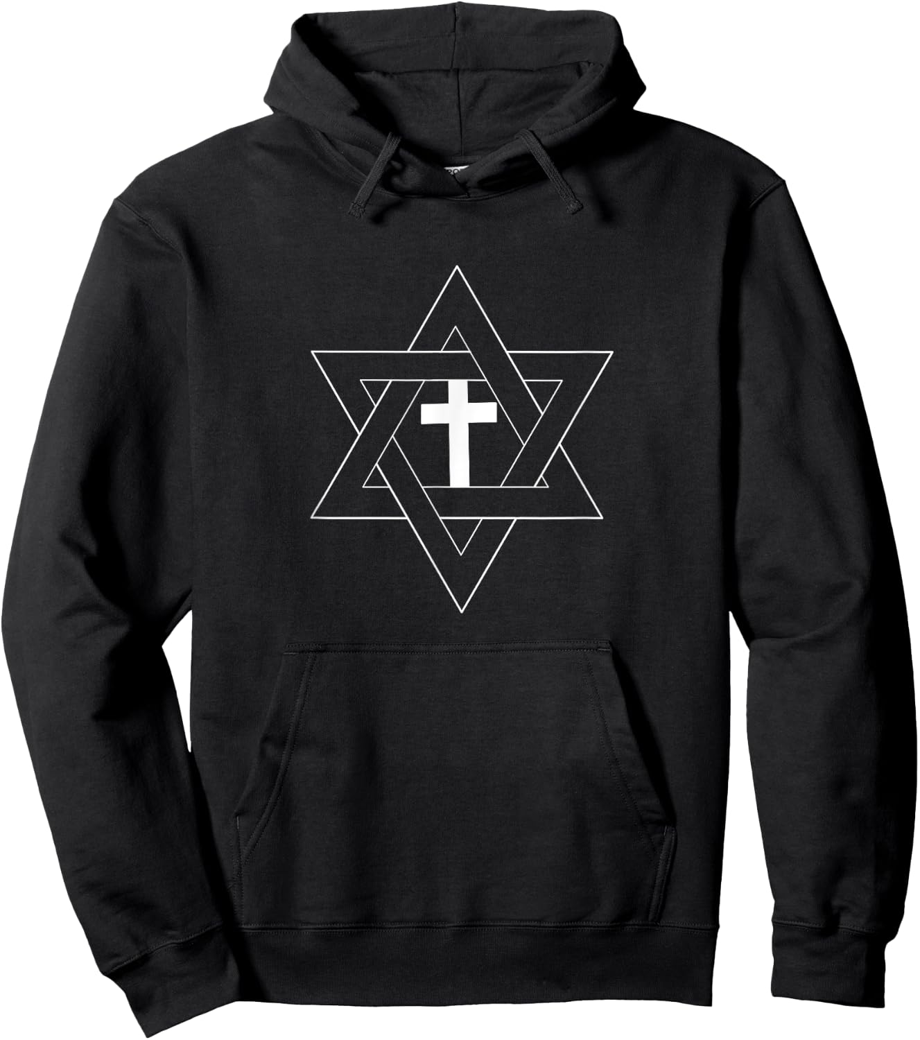 Star of David Cross Messianic Yeshua Jesus Yahshuah Y’shua Hoodie - Hoodie | Black