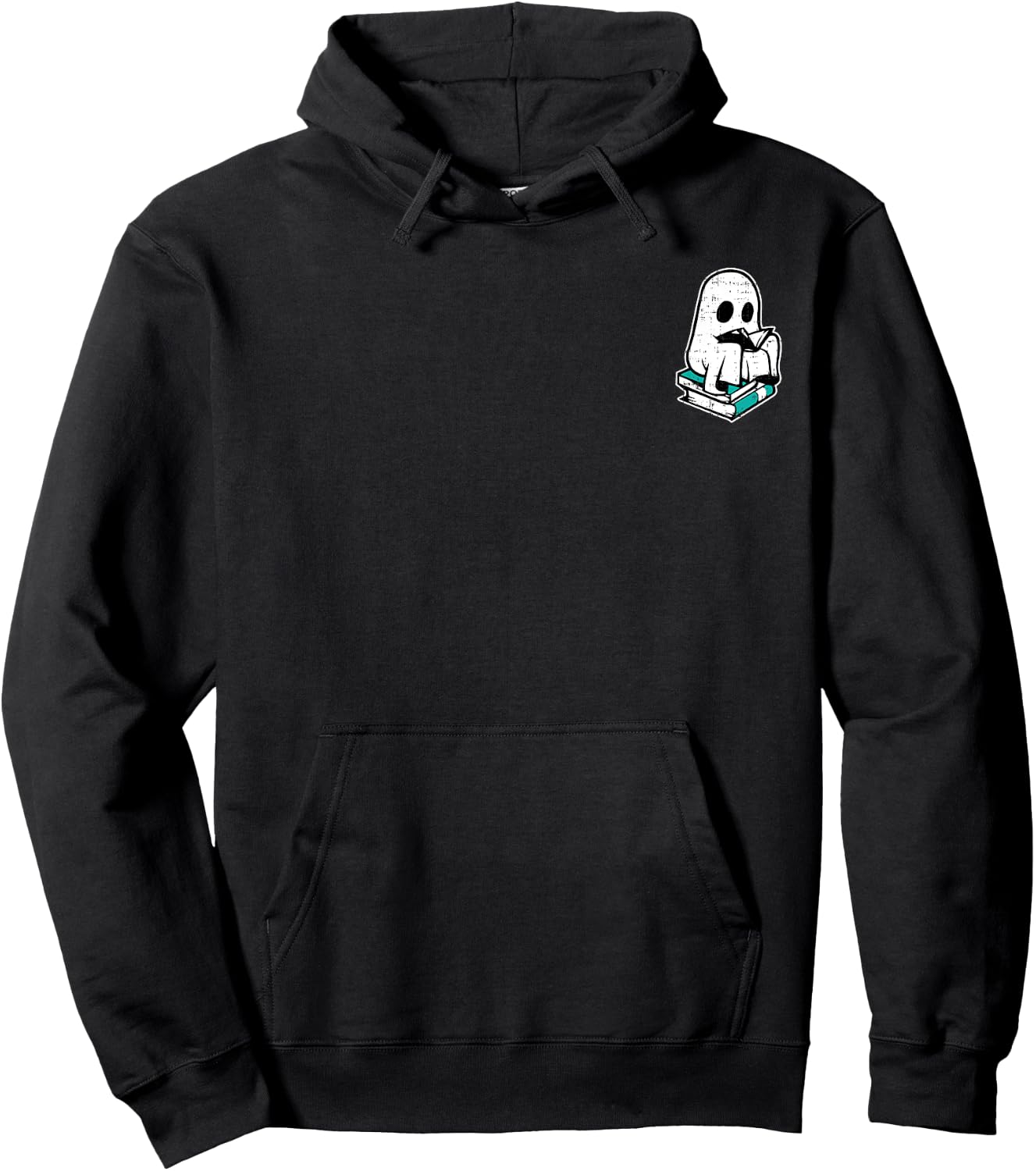Ghost Reading Books Halloween Costume Teacher Librarian Men Women Kids Hoodie - Hoodie | Black
