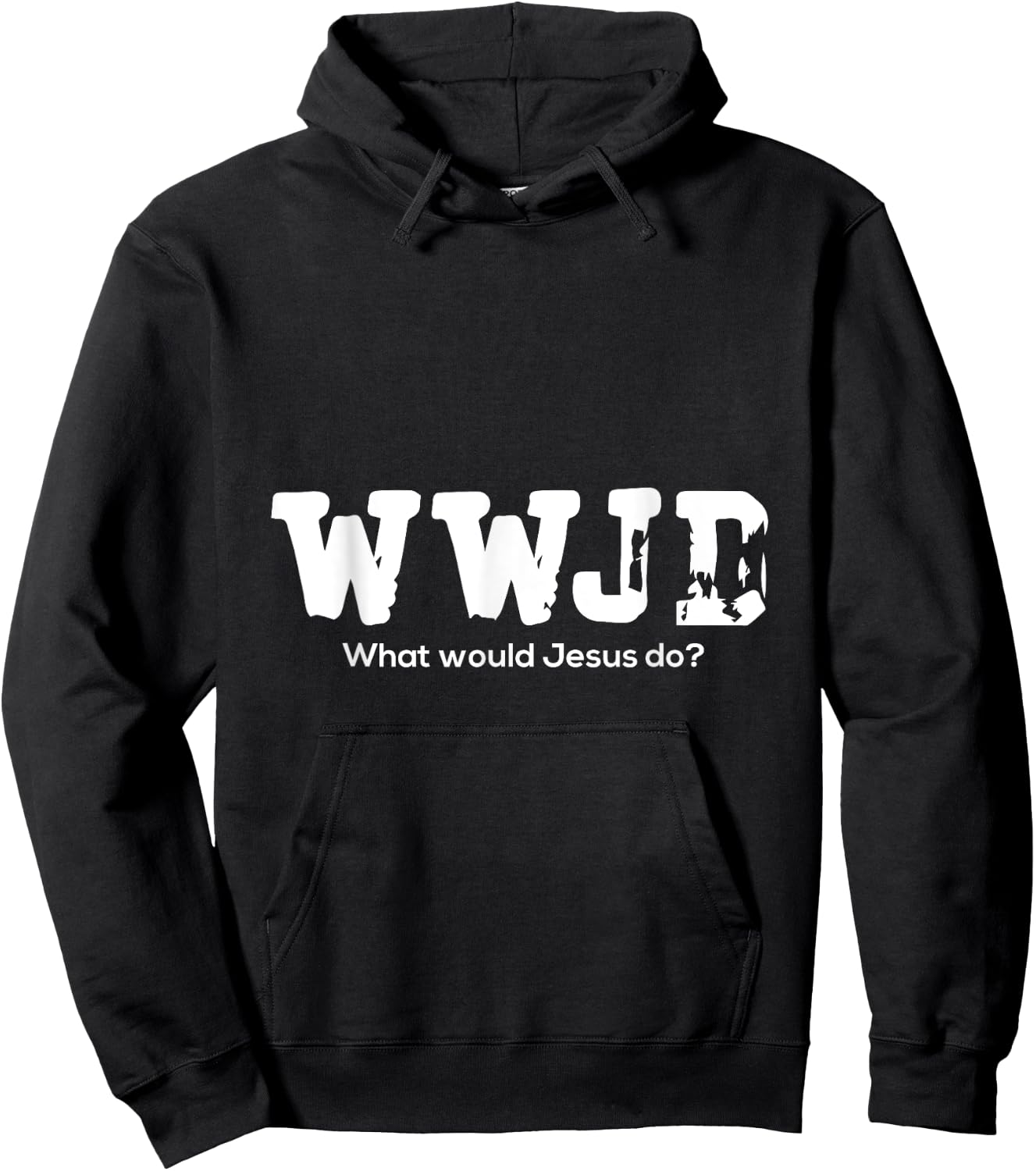 WWJD What Would Jesus Do - Christian Religion - Abrasion Hoodie - Hoodie | Black