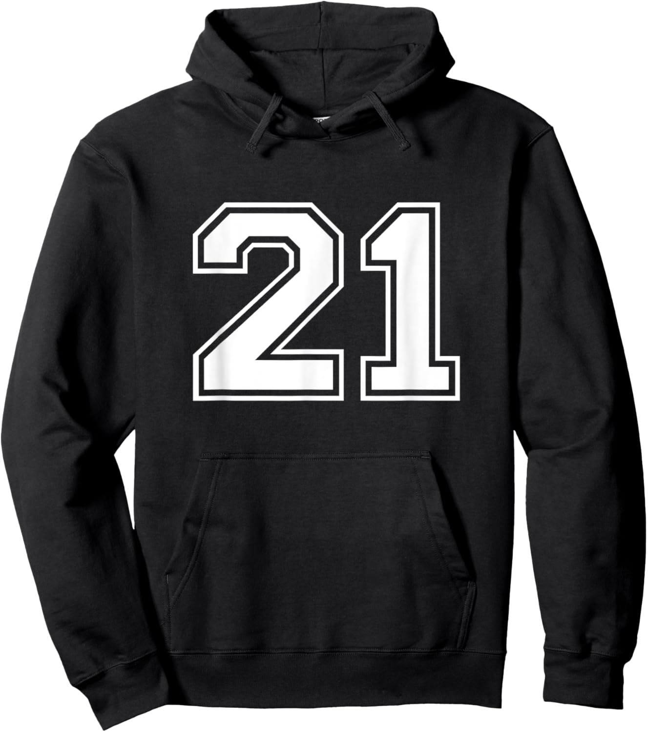 21 Sports Number Fan Best Player Numbers Game Winner Lucky Hoodie - Hoodie | Black