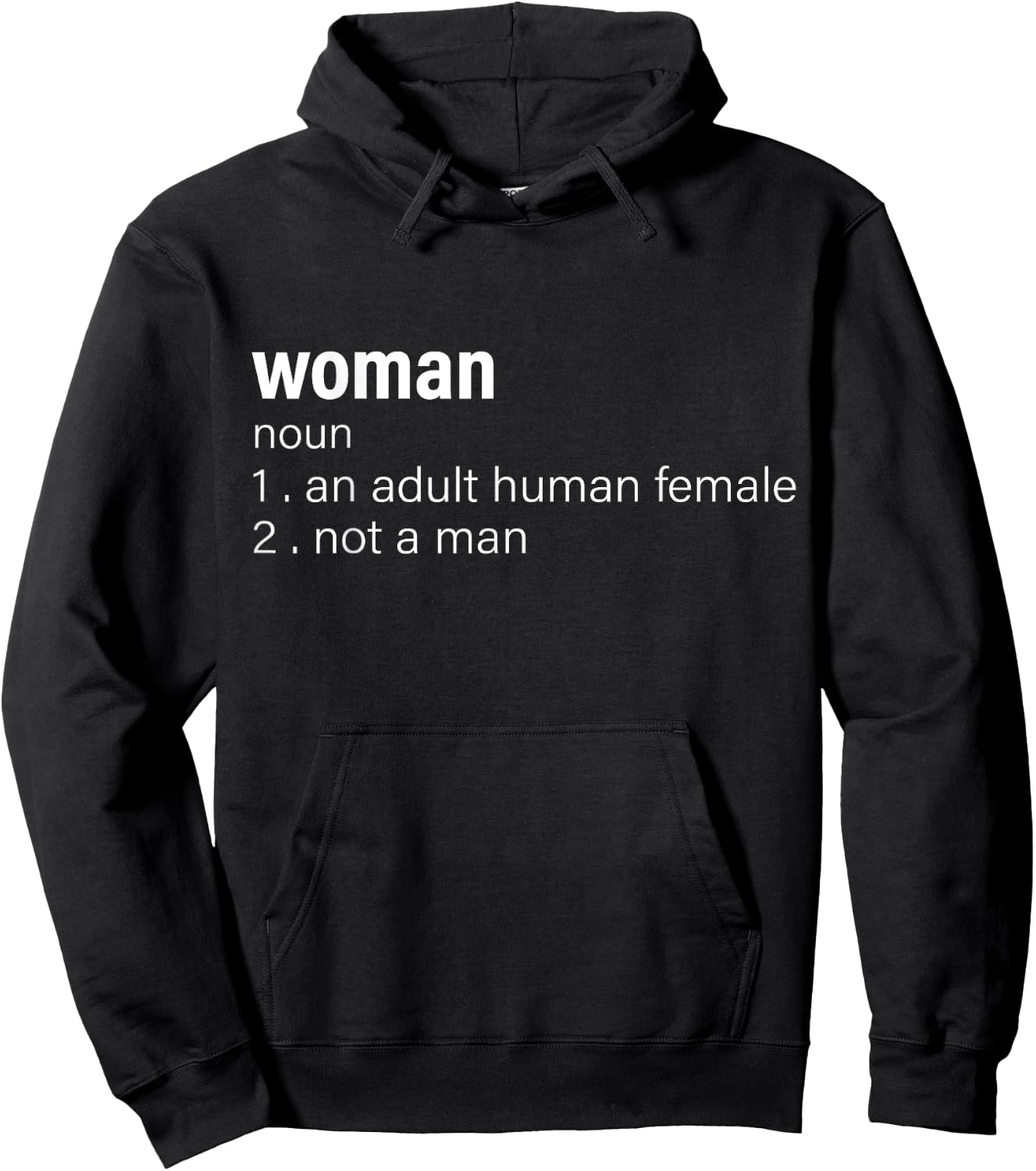 Funny Woman Definition Noun An Adult Human Female Hoodie - Hoodie | Black