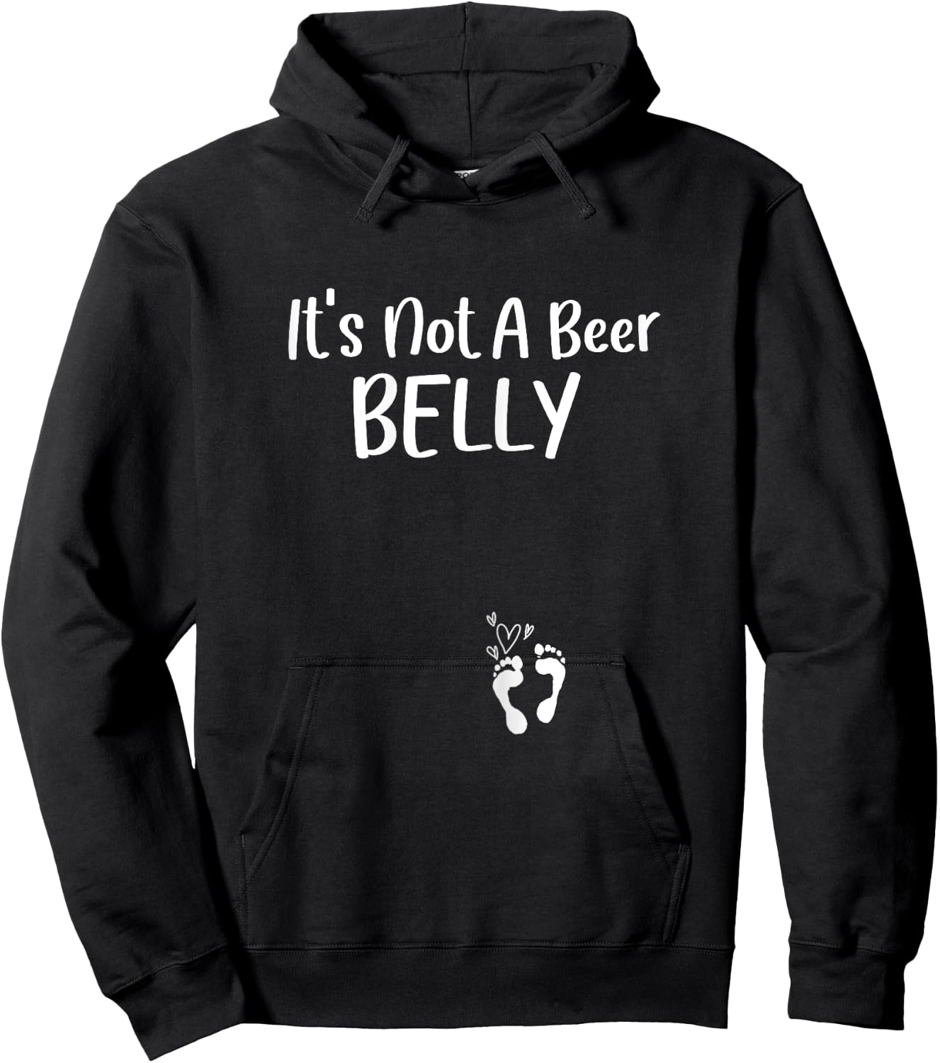 It's Not A Beer, Belly Shirt Pregnancy Announcement Reveal Hoodie - Hoodie | Black