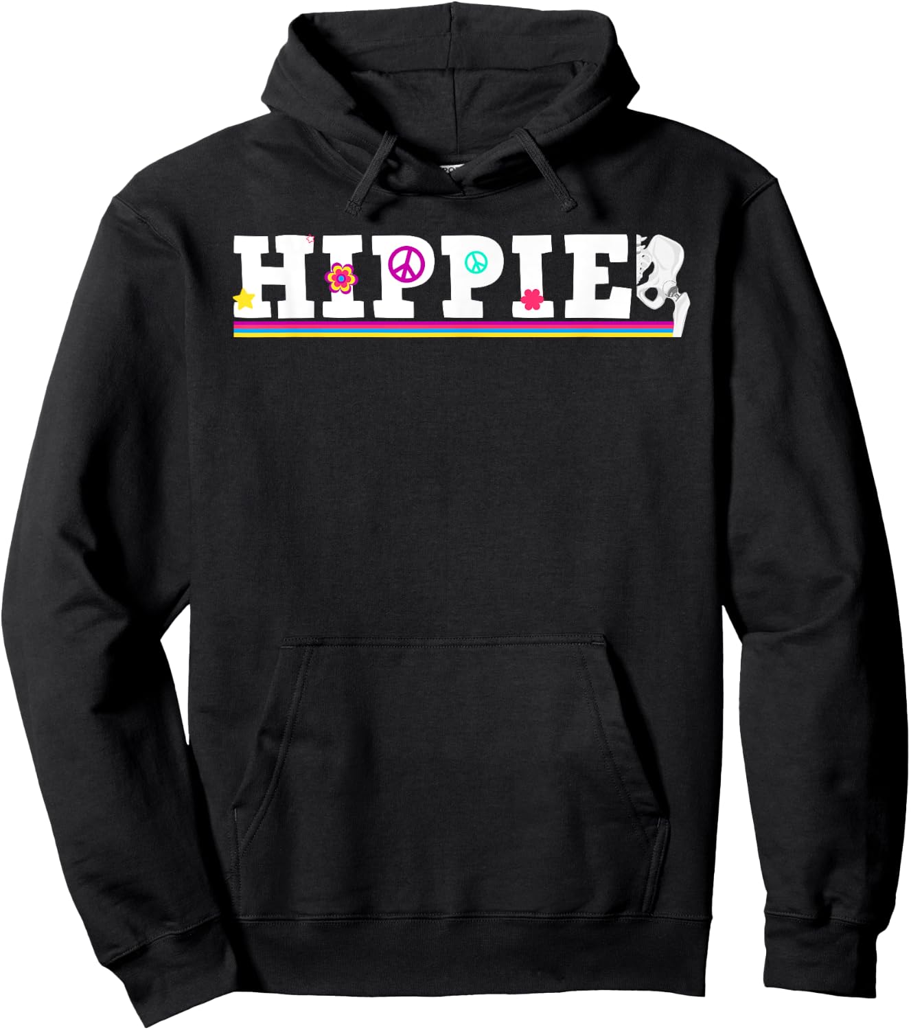 Cool Hip Replacement Women After Hip Surgery Hippie Hoodie - Hoodie | Black