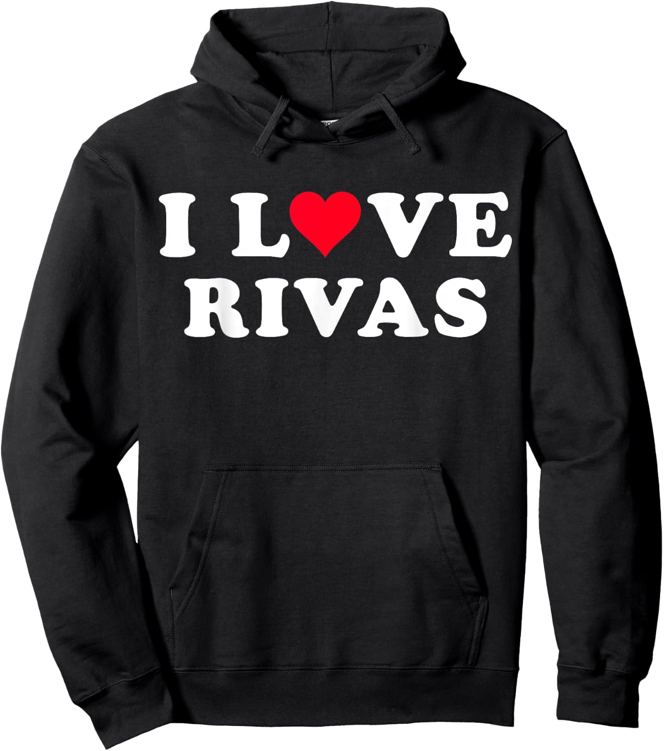 I Love Rivas Matching Girlfriend & Boyfriend Rivas Name Hoodie - Hoodie | Black
