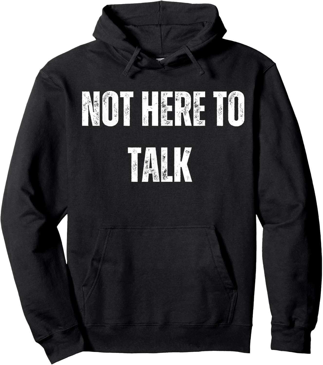 Not Here To Talk Funny Gym Hoodie - Hoodie | Black