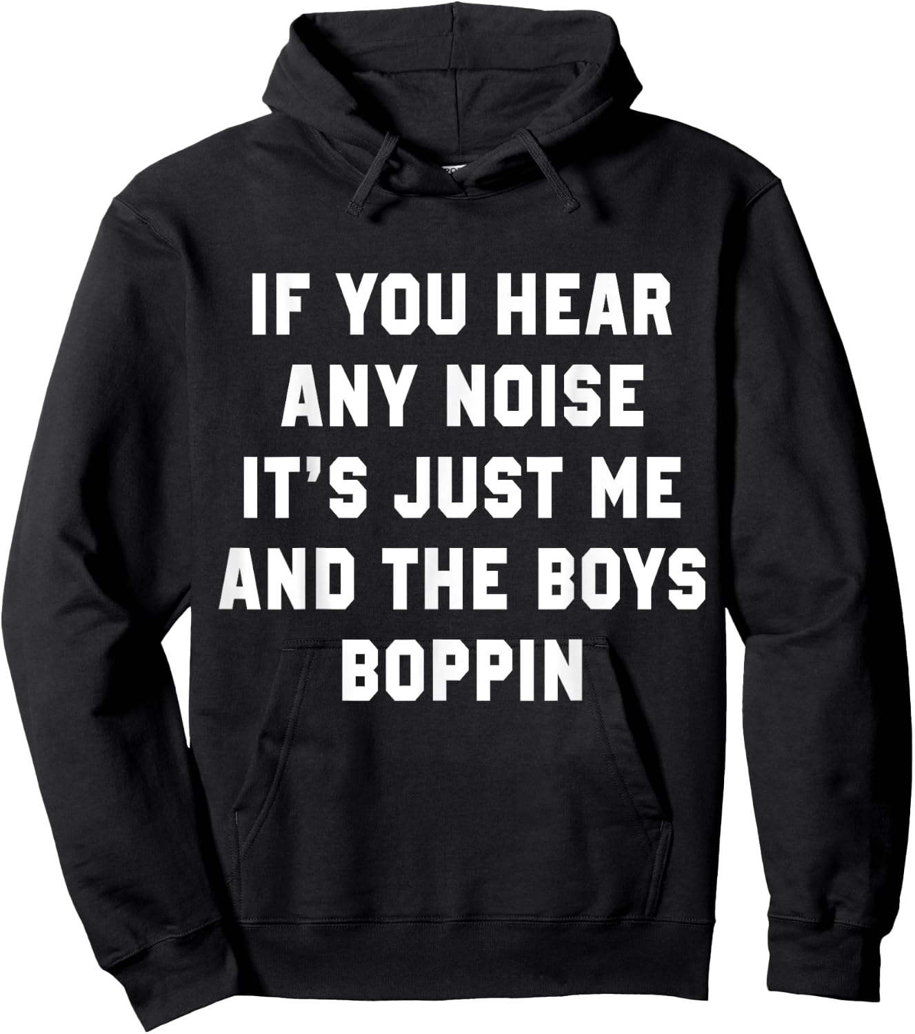 If You Hear Any Noise It's Just Me And The Boys Boppin Funny Hoodie - Hoodie | Black