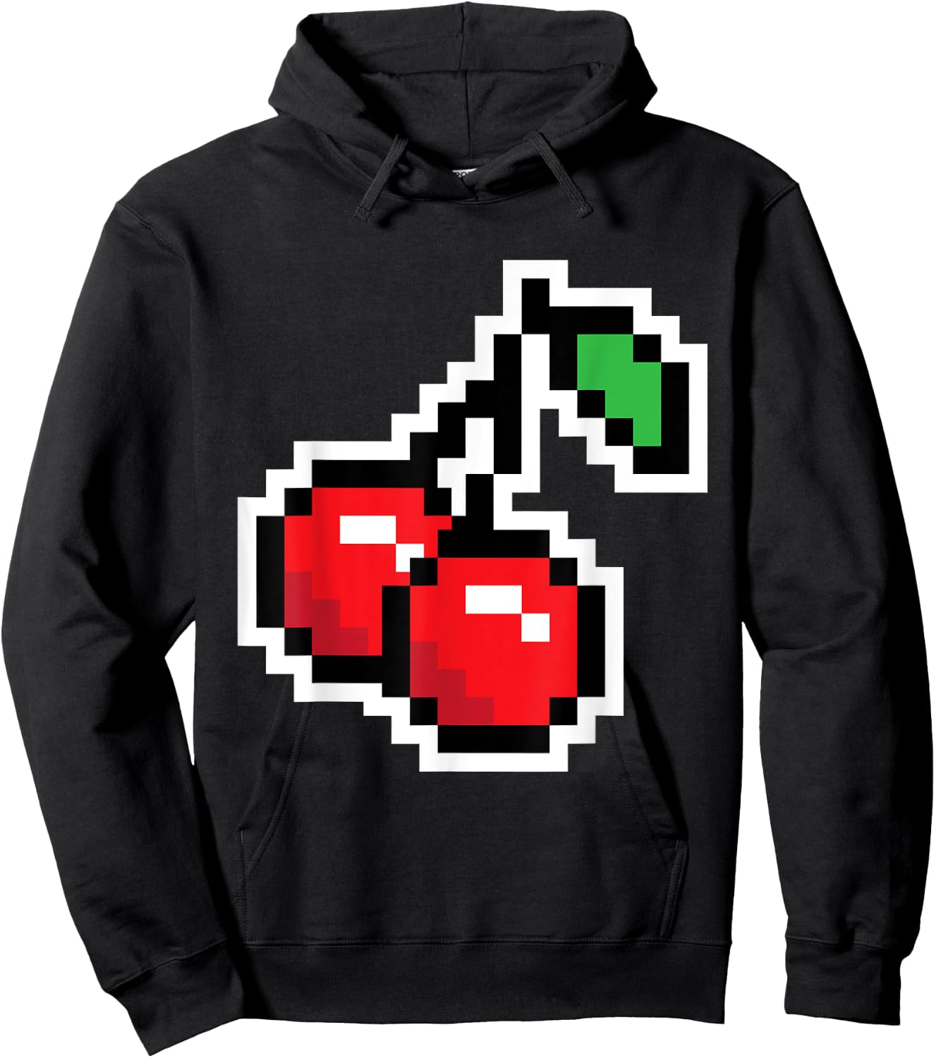 Pixel Cherries 80s Video Game Halloween Costume Easy Group Hoodie - Hoodie | Black