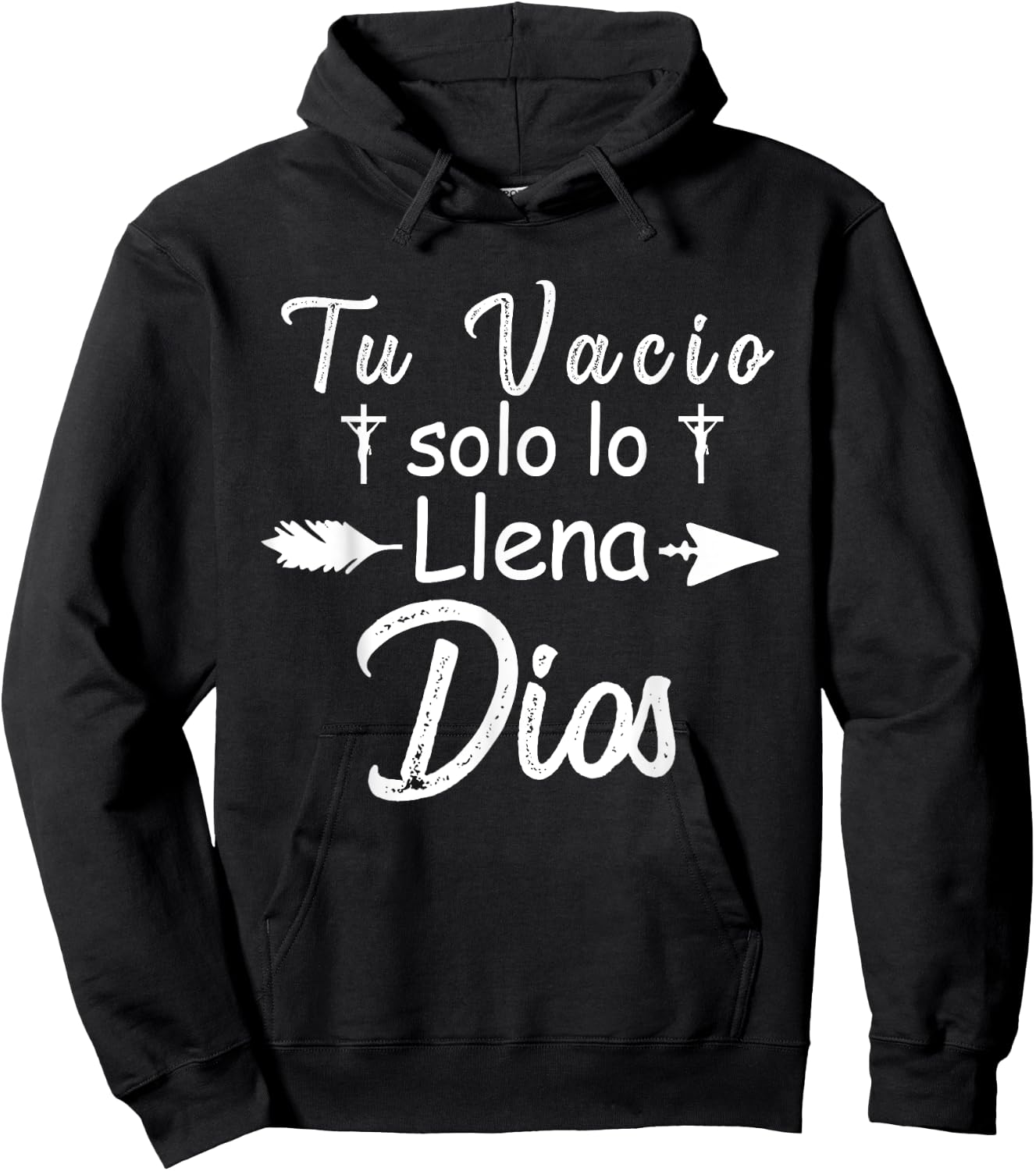 Camiseta cristiana Para Mujer Y Mujer en espanol Cristiano Hoodie - Hoodie | Black