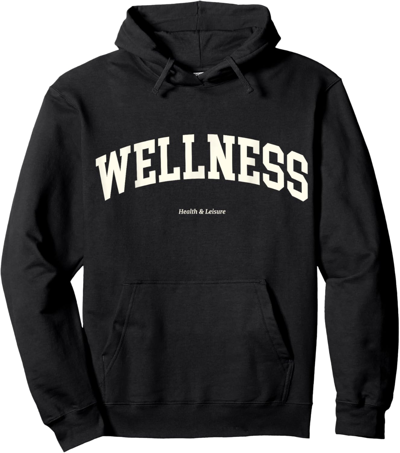 Wellness Retro Health Club Sporty 90s Athleisure Aesthetic Hoodie - Hoodie | Black