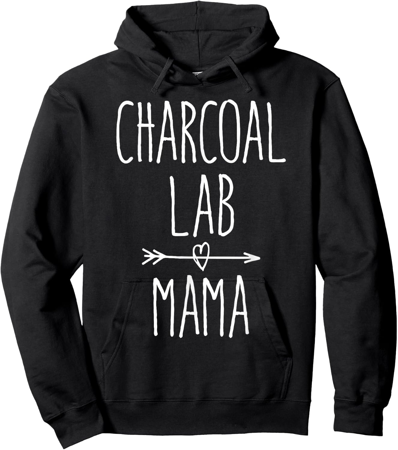 Charcoal Lab Mama Cute Charcoal Labrador Retriever Mom Hoodie - Hoodie | Black