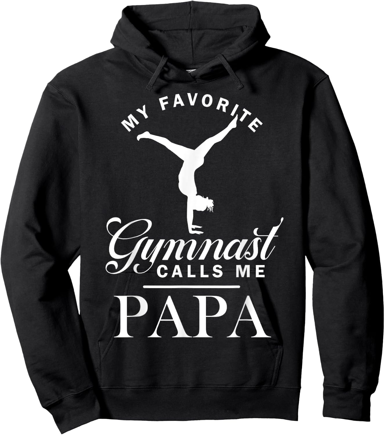 My Favorite Gymnast Calls Me Papa Matching Family Hoodie - Hoodie | Black