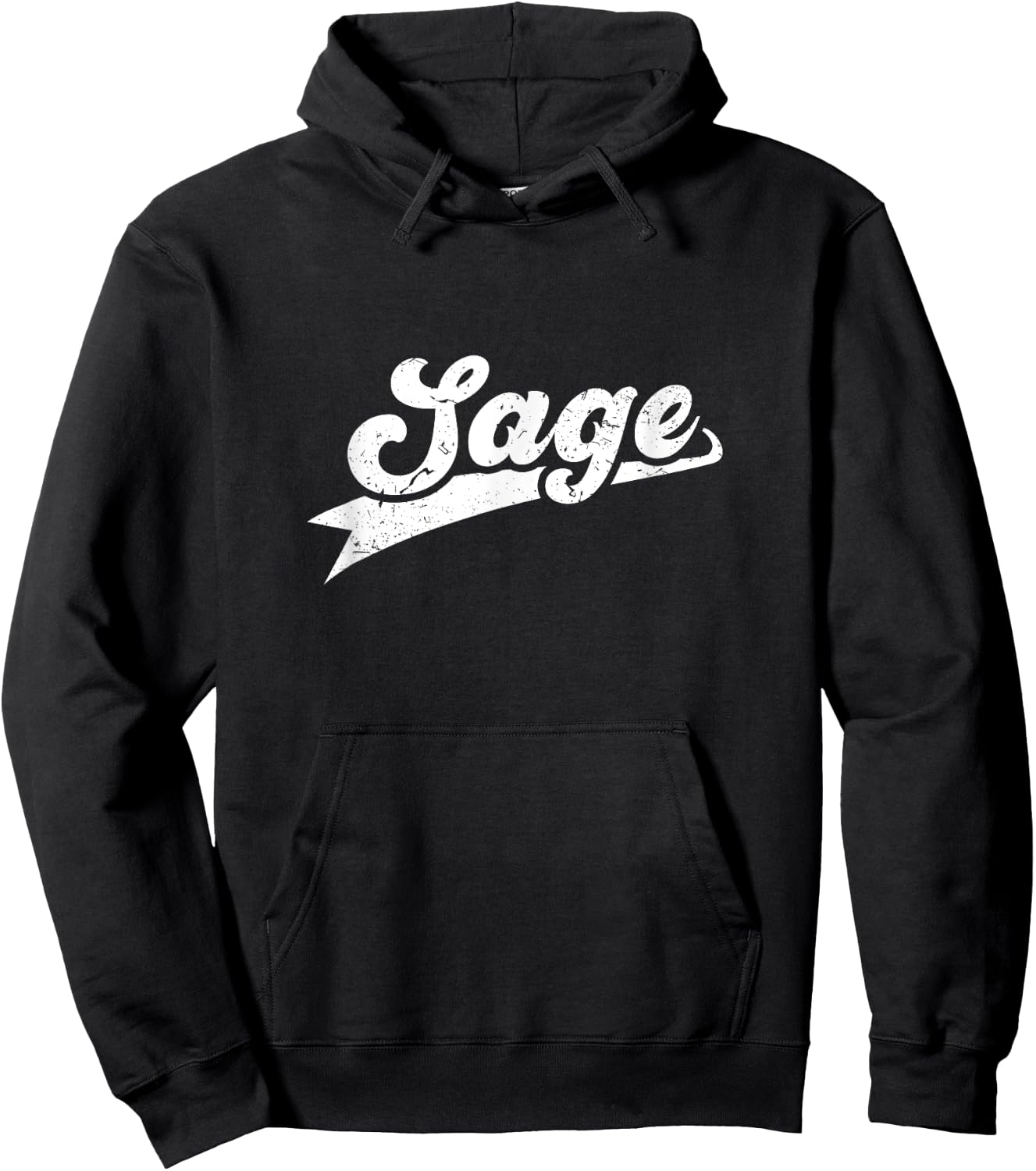 Classic 70s Retro Name Sage Hoodie - Hoodie | Black