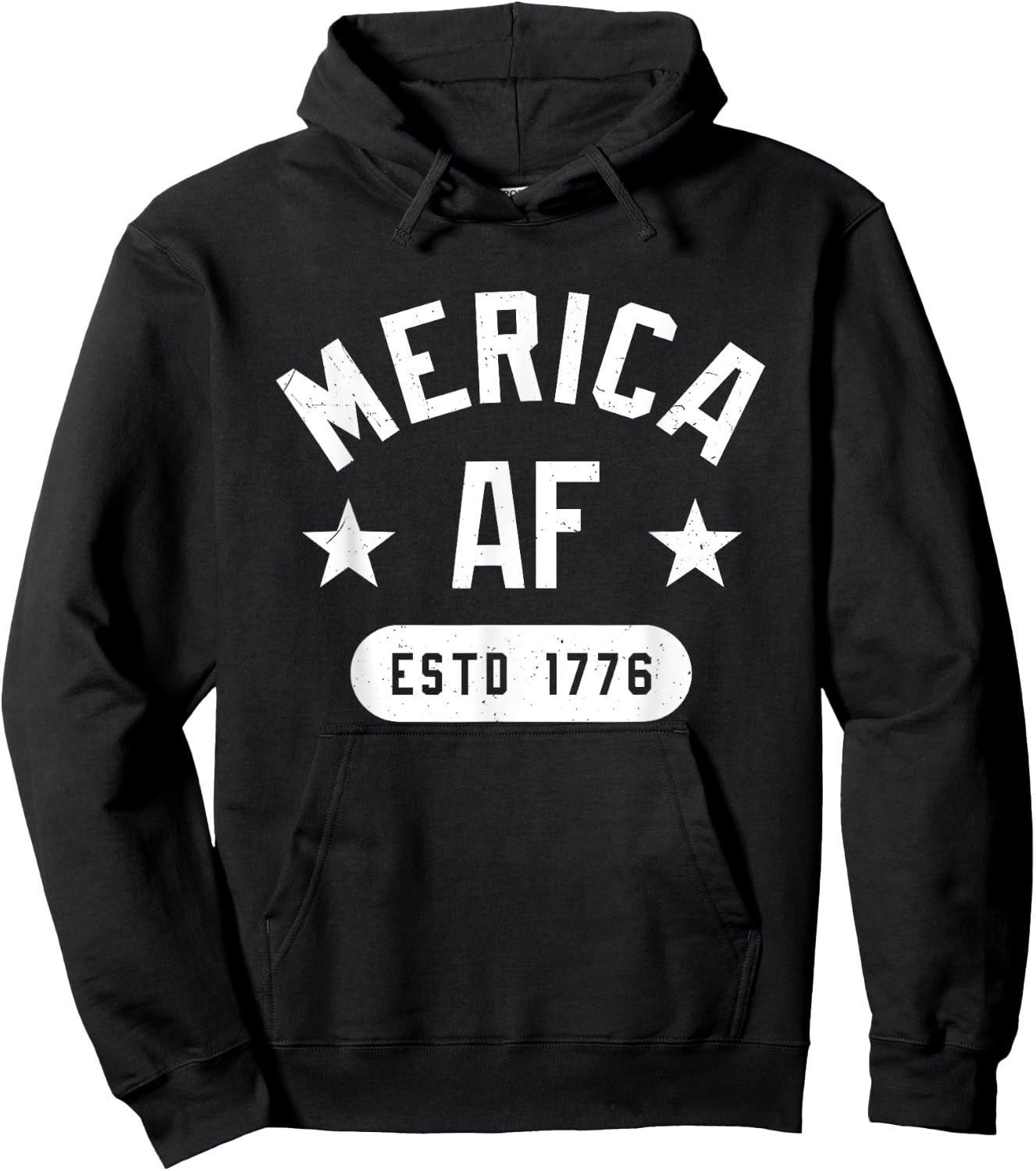 Funny Merica AF EST 1776 AF 's, Women Hoodie - Hoodie | Black