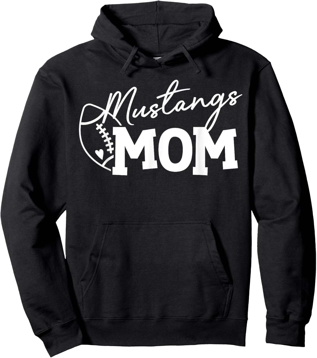 Mustangs Football Mom Gift Hoodie - Hoodie | Black