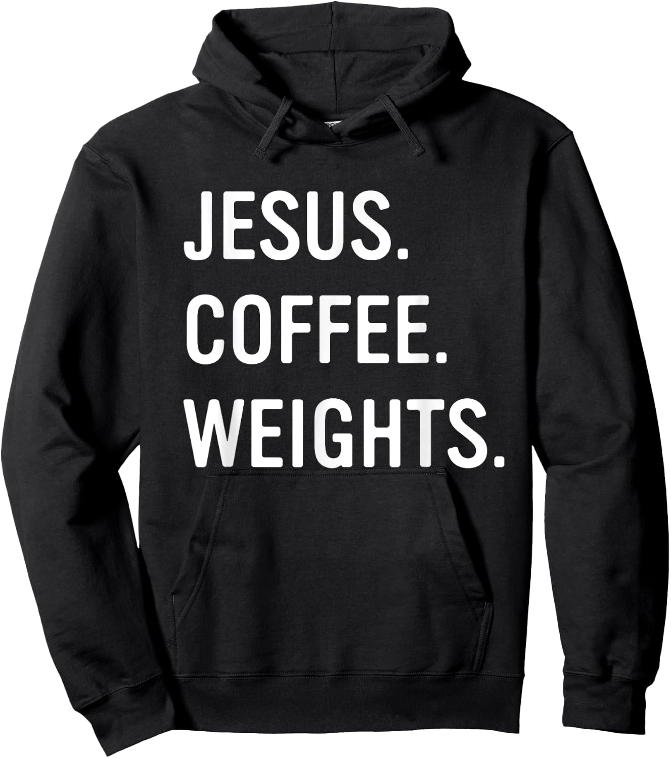 Christian Jesus Coffee Weights Gym Workout Hoodie - Hoodie | Black