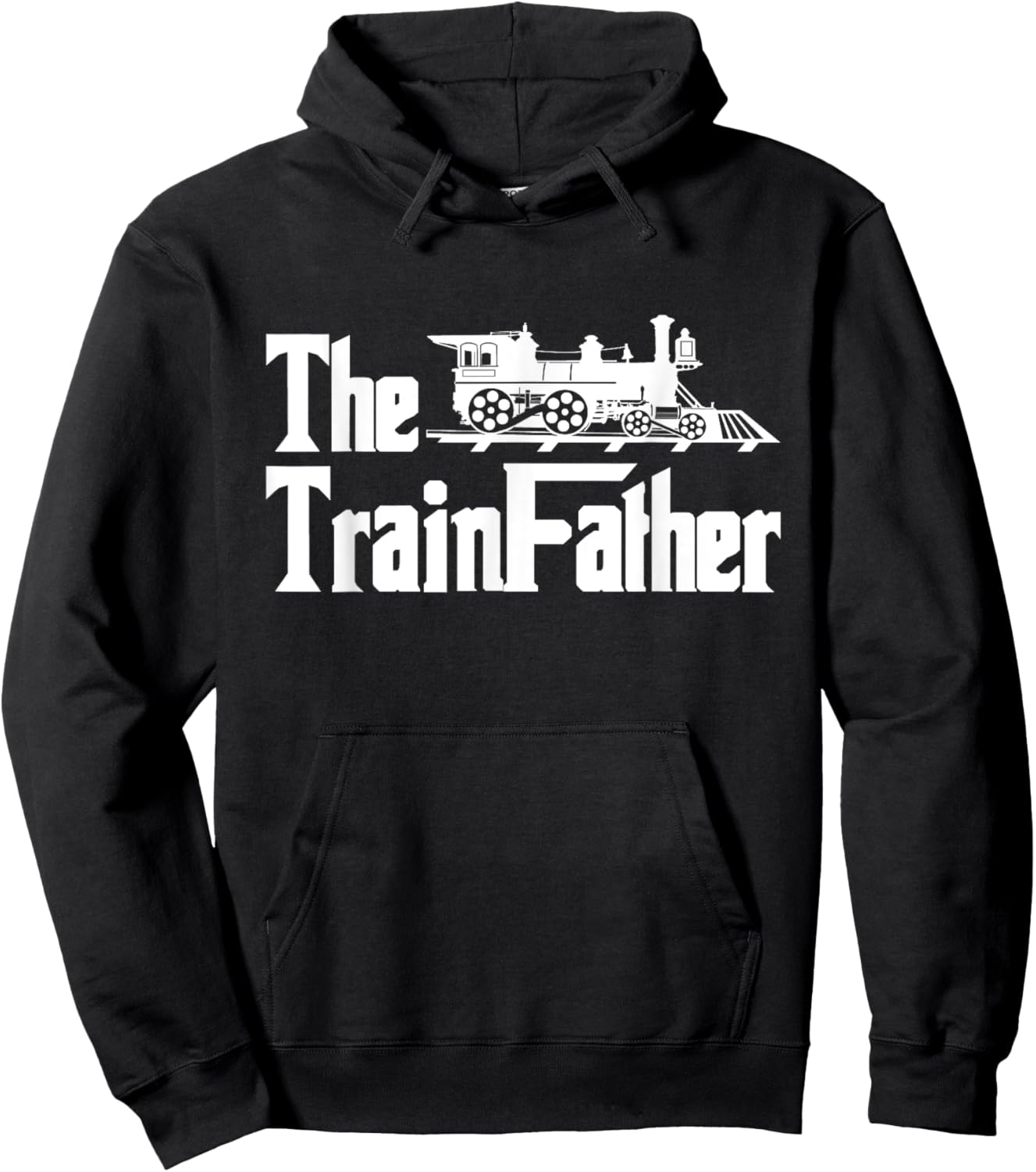 The Trainfather - Railroad Model Train Collector Conductor Hoodie - Hoodie | Black