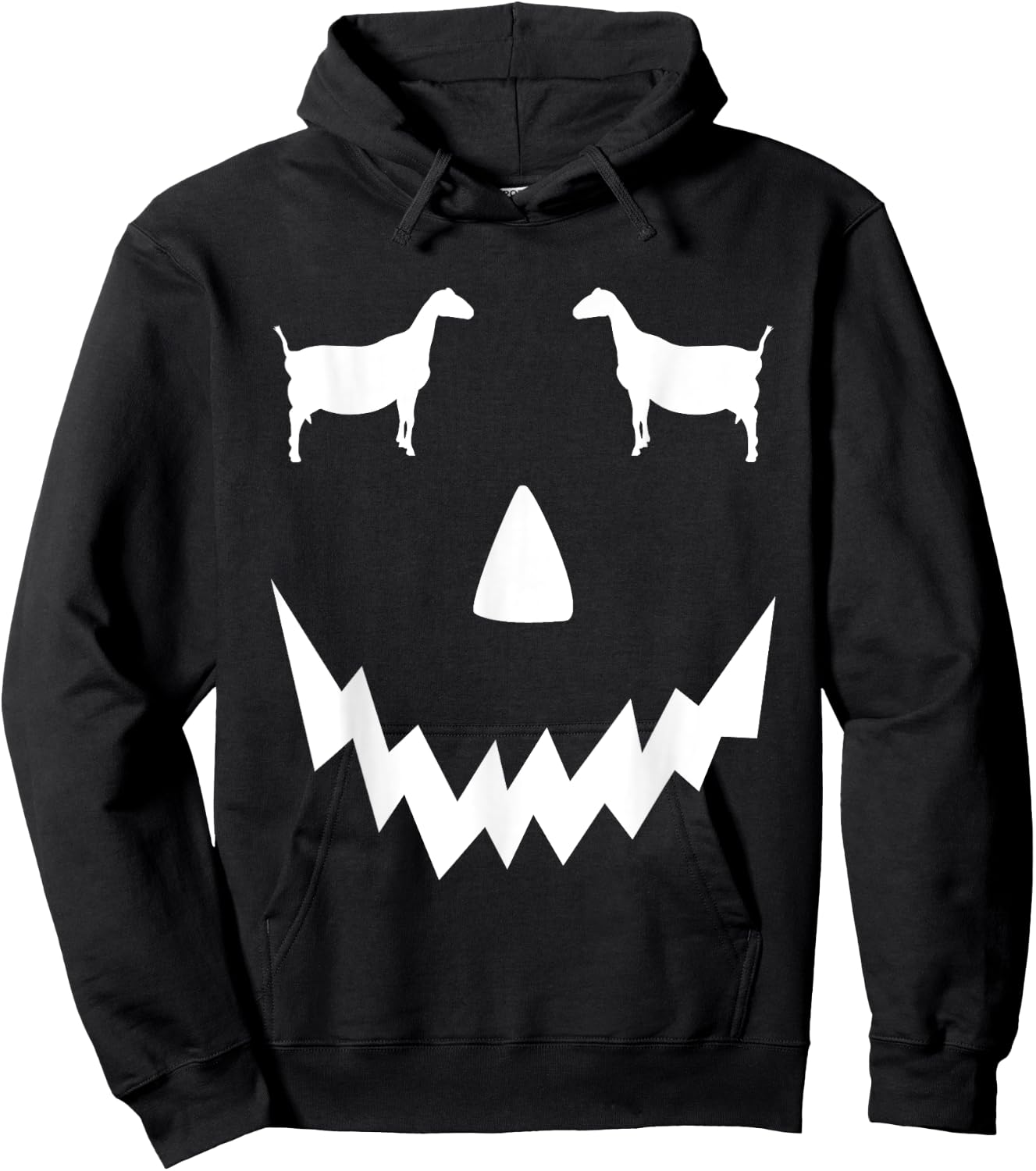 Pumpkin Lamancha Goat Show Halloween Funny Goat Mom Hoodie - Hoodie | Black
