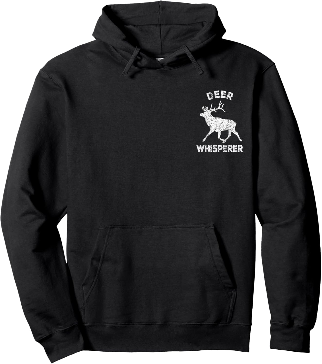 Deer Whisperer Deer Lover Funny Deer Quote Hoodie - Hoodie | Black