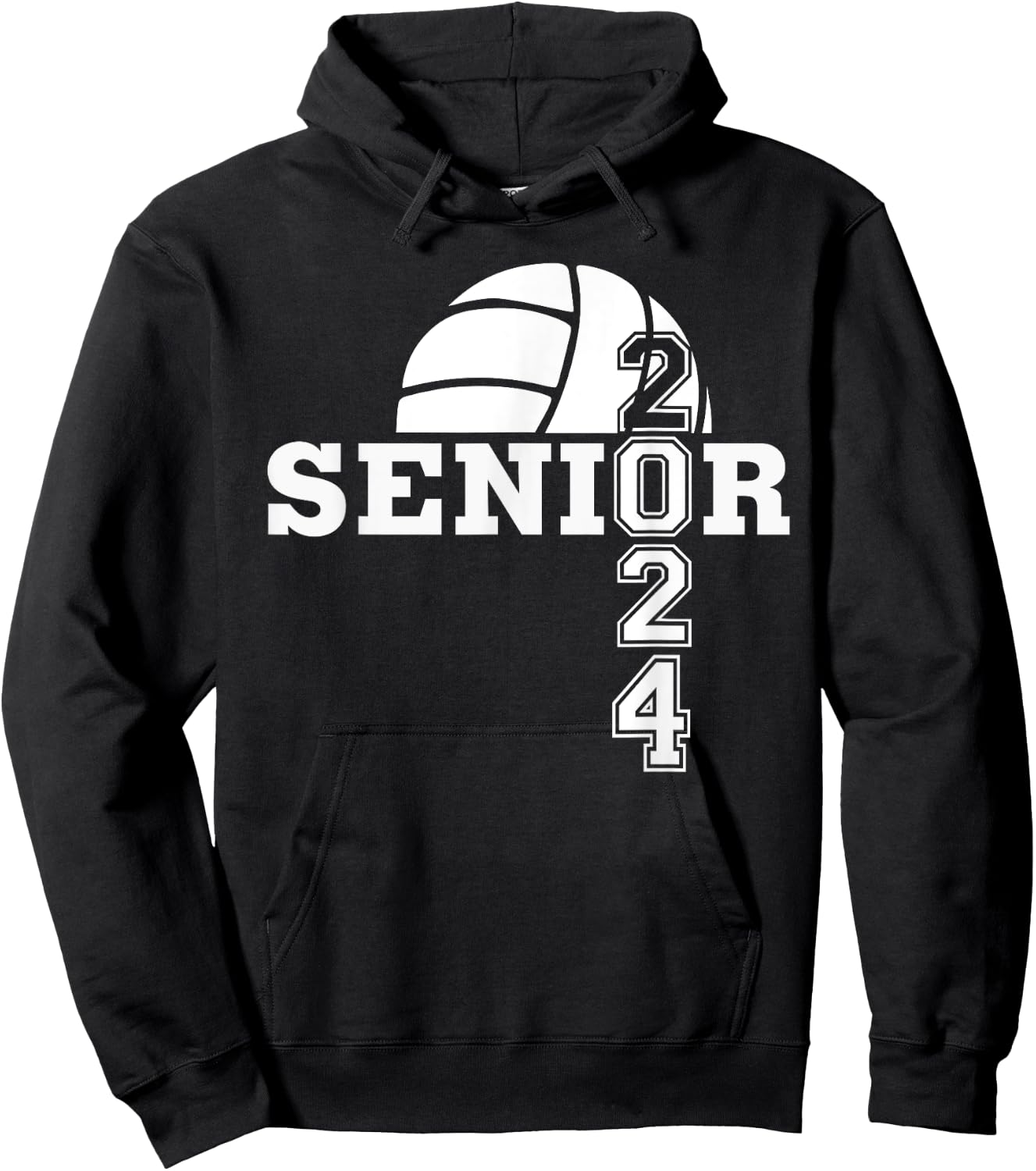 Senior Class of 2024 Volleyball Seniors School Graduation Hoodie - Hoodie | Black