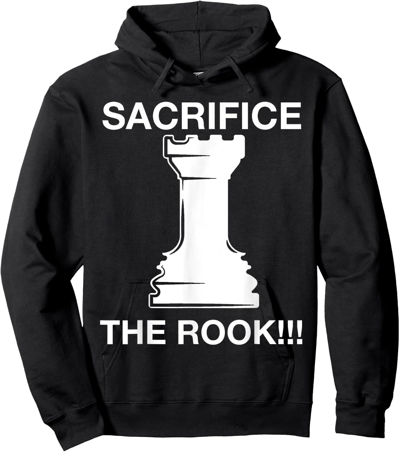 Funny Chess Player Chess Sacrifice the Rook Meme Online Game Hoodie - Hoodie | Black