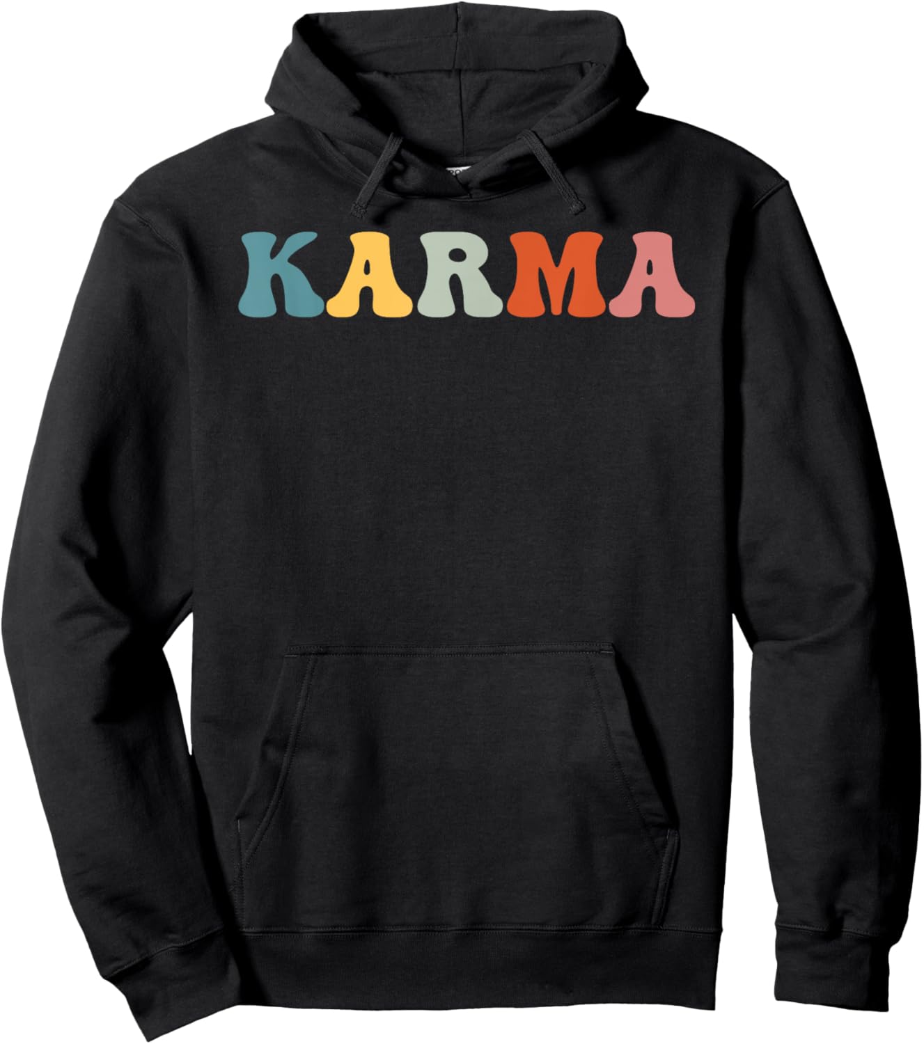 Karma Groovy Retro Shirt Karma Funny Hoodie - Hoodie | Black