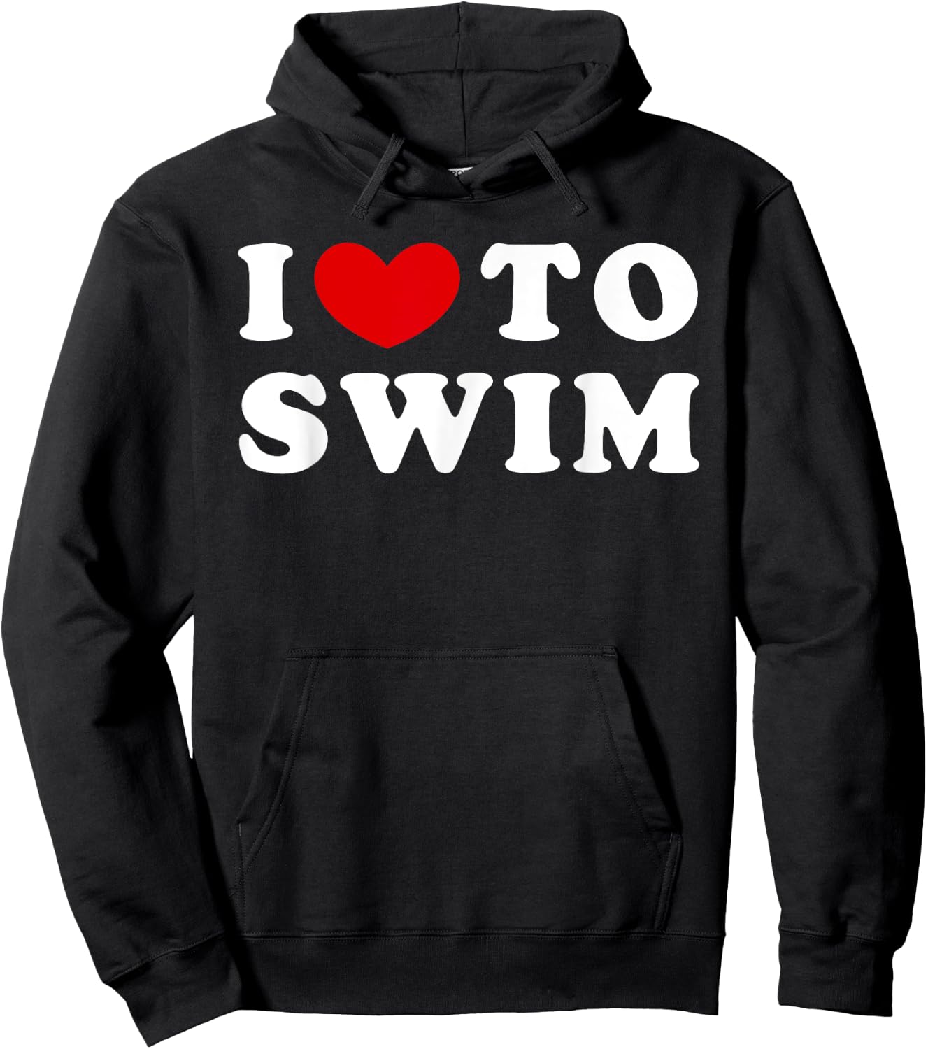 I Love To Swim, I Like To Swim Hoodie - Hoodie | Black