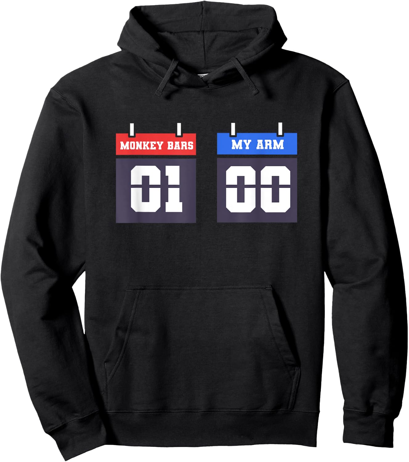 Monkey Bars Funny Broken Arm For Kids Hoodie - Hoodie | Black