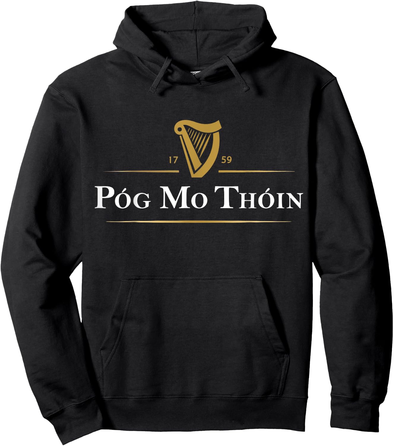 Pog Mo Thoin Ireland Funny Lucky Irish Green St Patricks Day Hoodie - Hoodie | Black