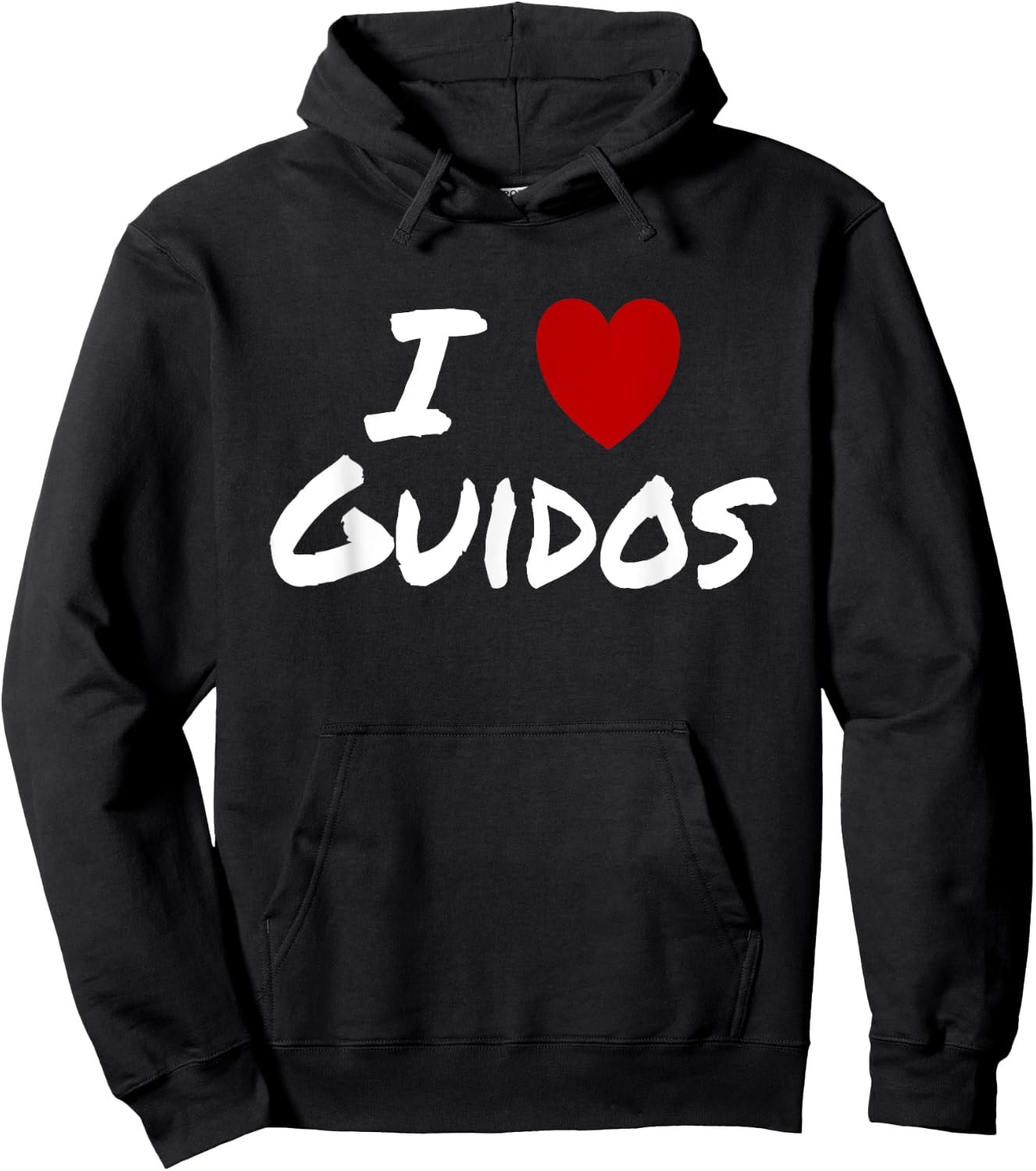 I Heart (Love) Guidos Italian Urban Macho Party Loud Hoodie - Hoodie | Black