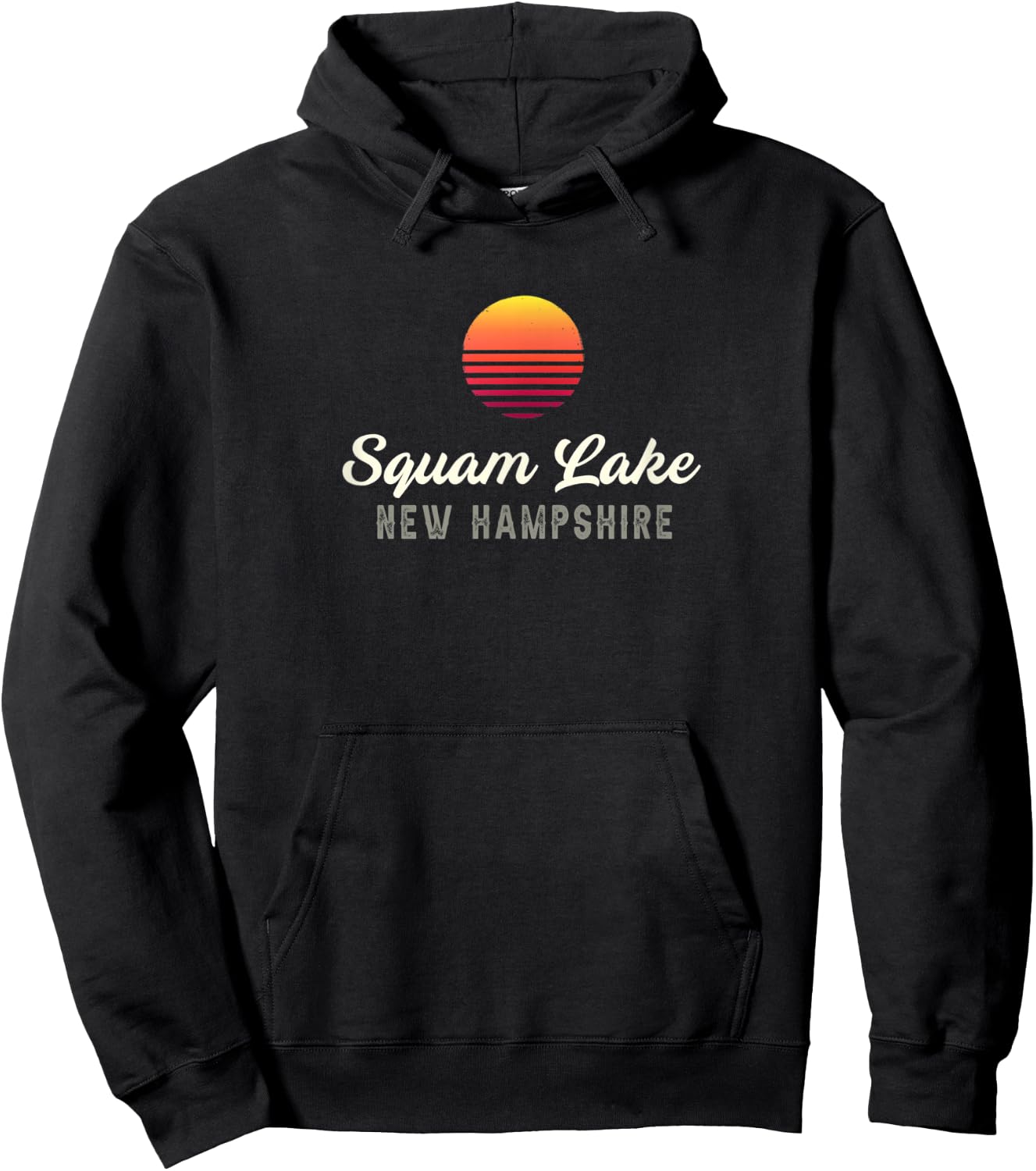 Squam Lake NEW HAMPSHIRE Bass Fishing Hoodie - Hoodie | Black