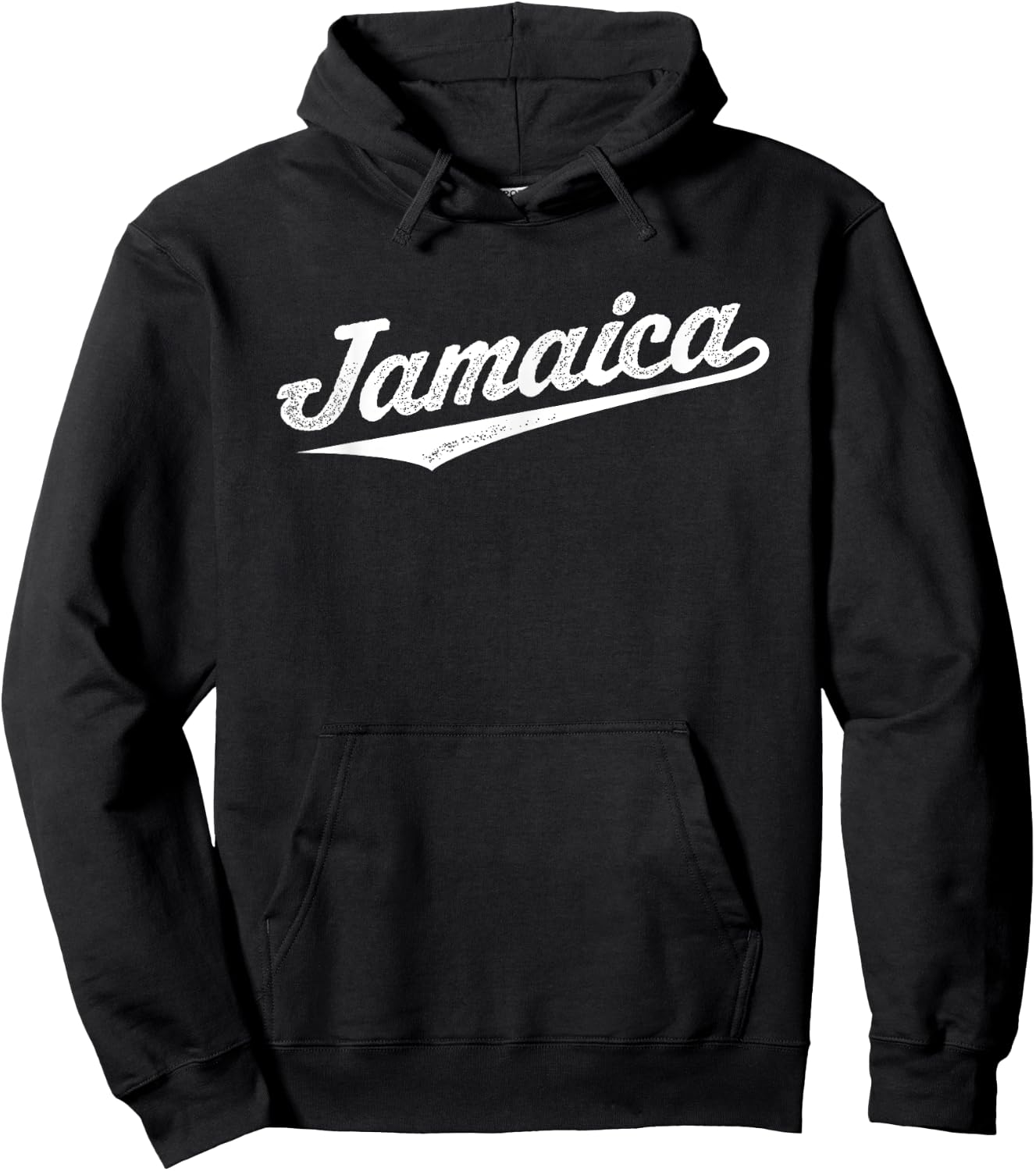 Jamaica Sports Cursive Script Retro Jamaican Souvenir Hoodie - Hoodie | Black
