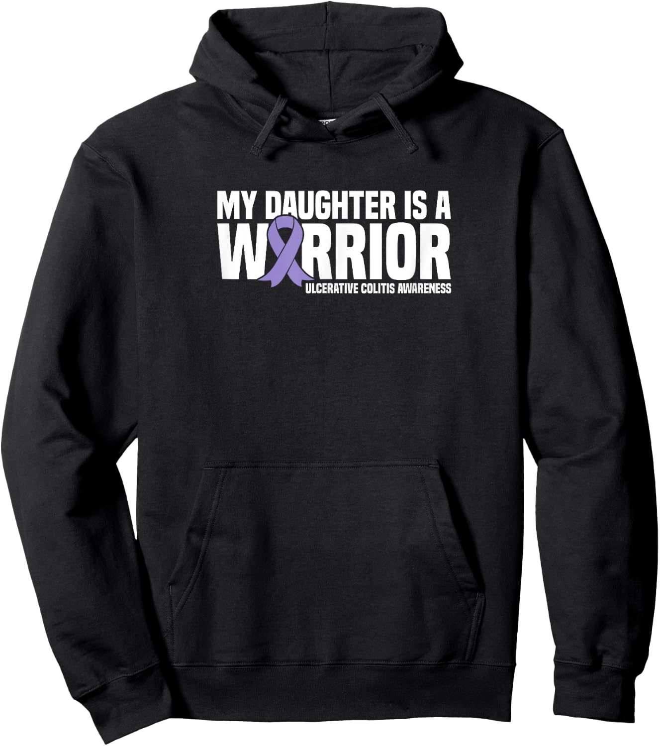 My Daughter is a Warrior Ulcerative Colitis Awareness Hoodie - Hoodie | Black