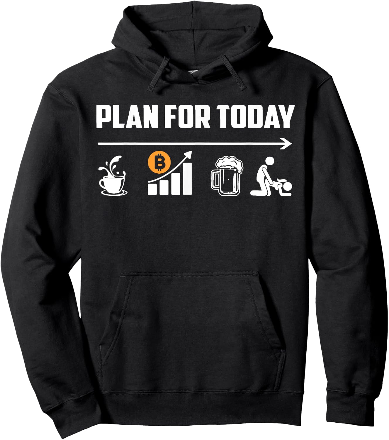 Bitcoin Crypto Coffee Beer Plan For Today Crypto Trader Gift Hoodie - Hoodie | Black