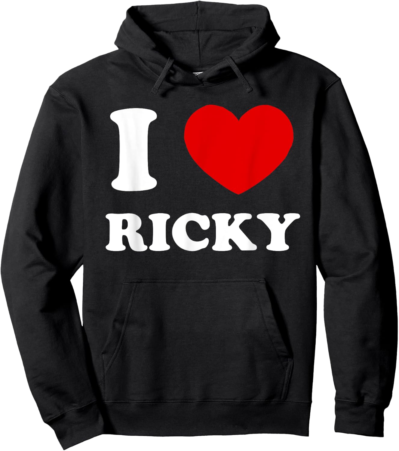 I Love Ricky I Heart Ricky Funny Ricky Hoodie - Hoodie | Black