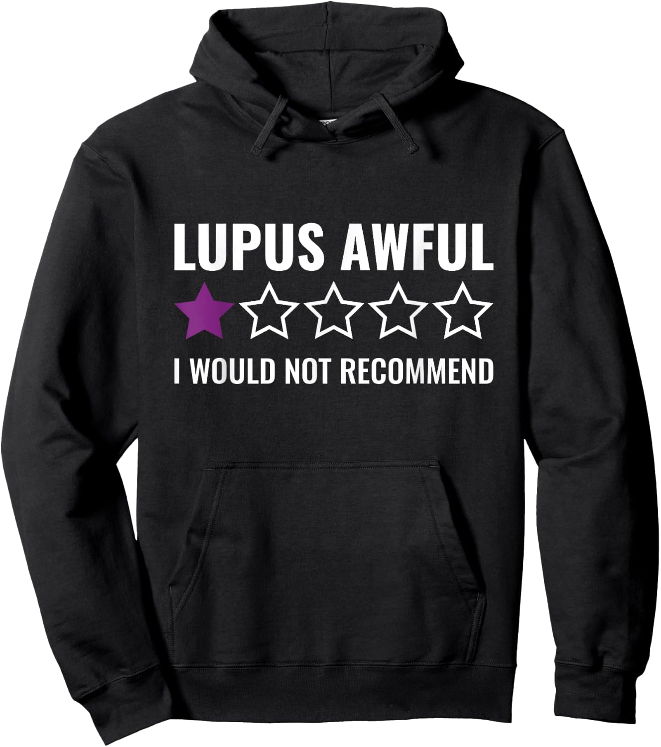 Lupus Awful I Would Not Recommend Survivor Lupus Awareness Hoodie - Hoodie | Black