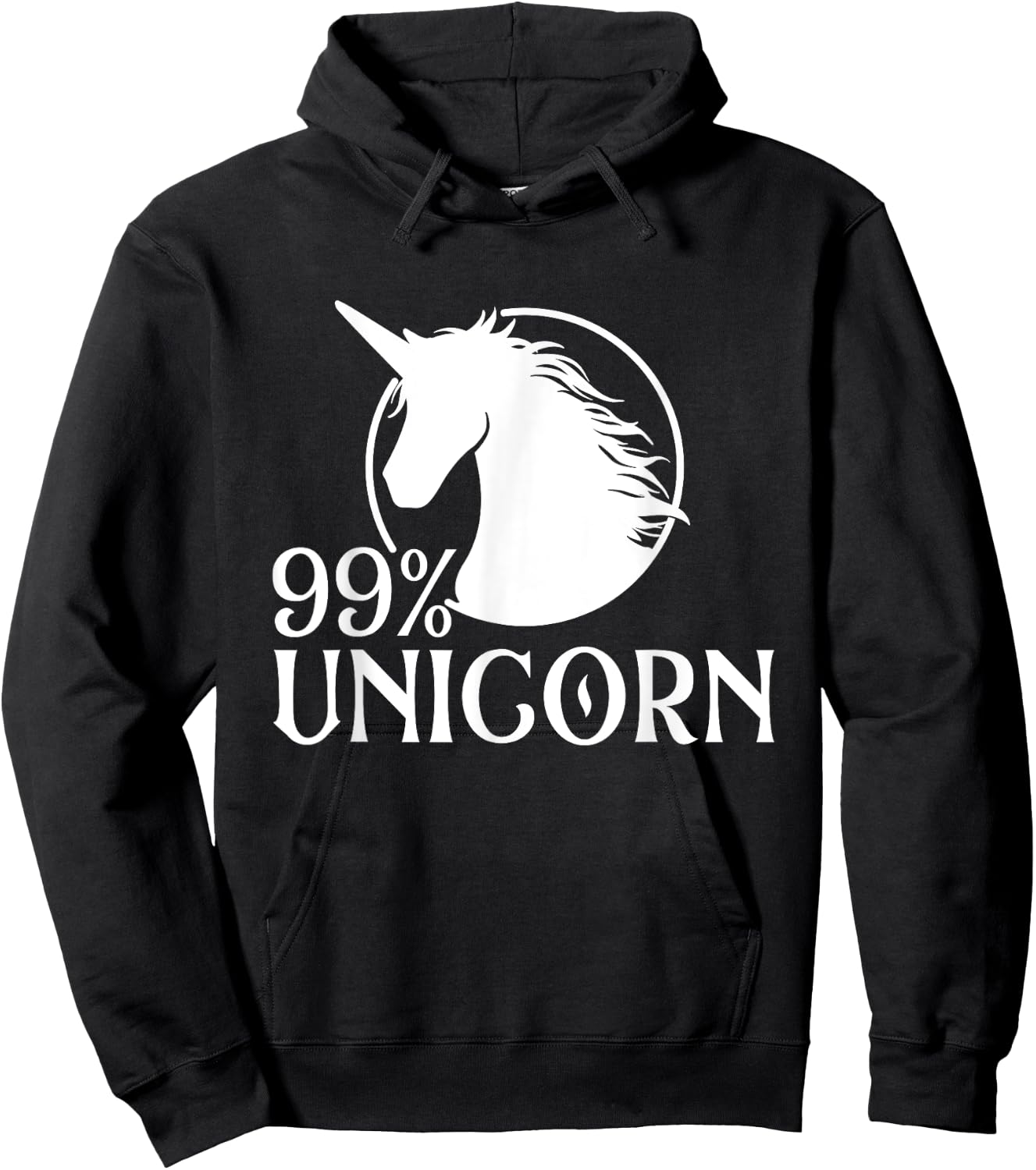 Rainbow Unicorn Mystical Creature Magical Animal Hoodie - Hoodie | Black