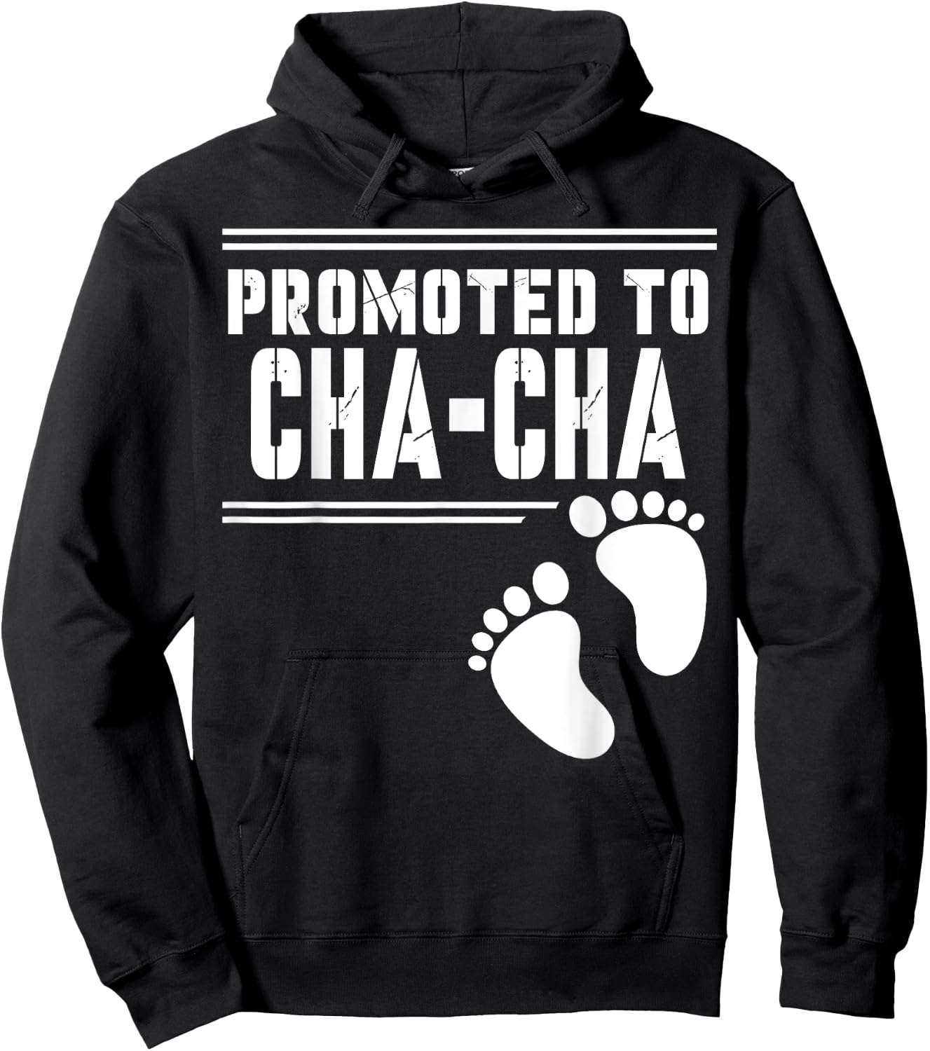 Promoted to CHA-CHA Funny For First Time Matching Family Hoodie - Hoodie | Black