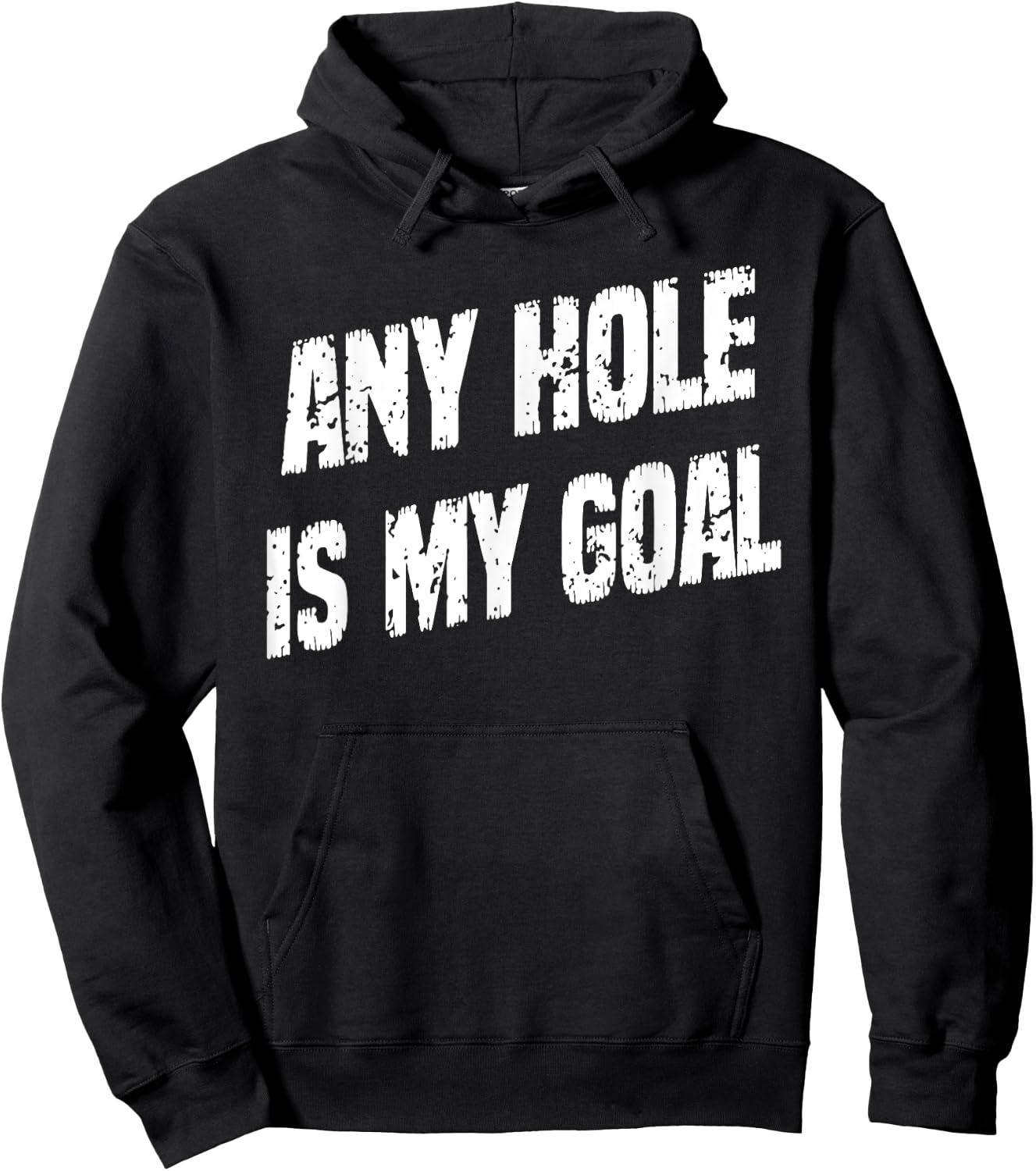 Any Hole Is My Goal Funny Humor Graphic Hoodie - Hoodie | Black