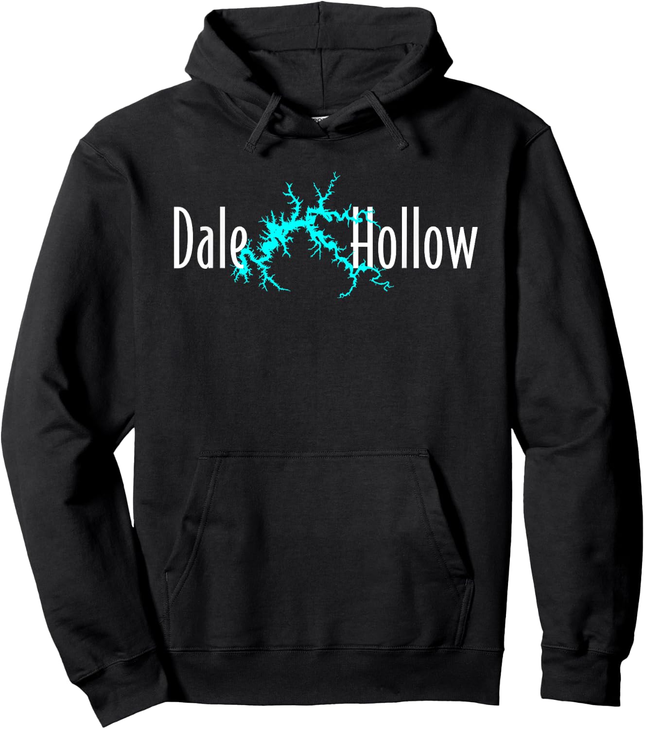 Minimalist Dale Hollow, Kentucky / Tennessee Hoodie - Hoodie | Black