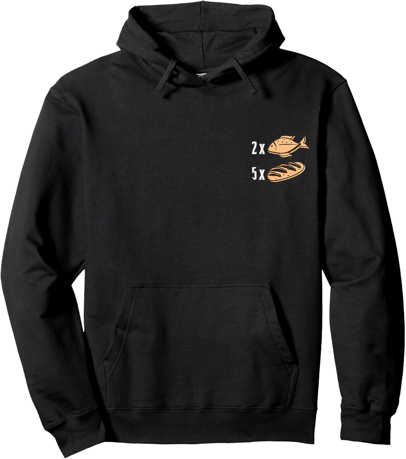 2x Fish 5x Loaves Matthew 14 13 21 Bible Verse Christian Hoodie - Hoodie | Black