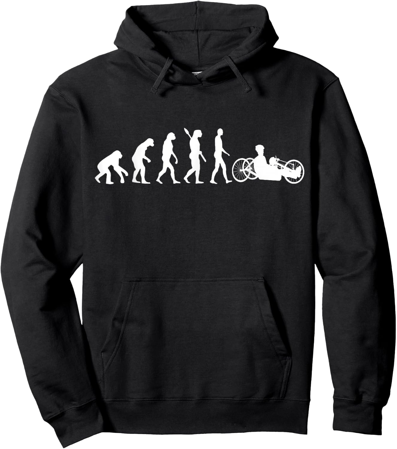 Recumbent Trike Evolution Recumbent Bicycle Recumbent Bike Hoodie - Hoodie | Black