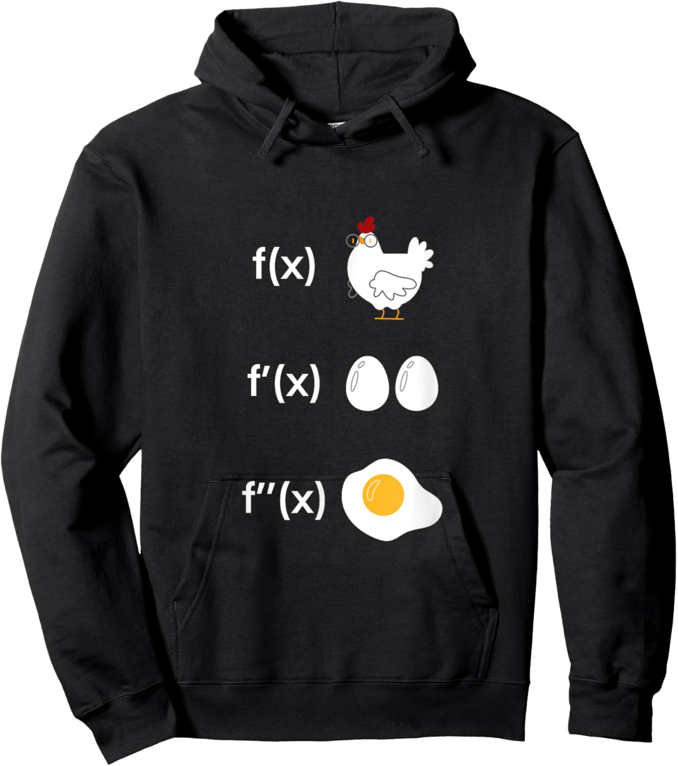 Derivative Function Math Teacher Fried Egg Derivative Chicken Men Women Hoodie - Hoodie | Black