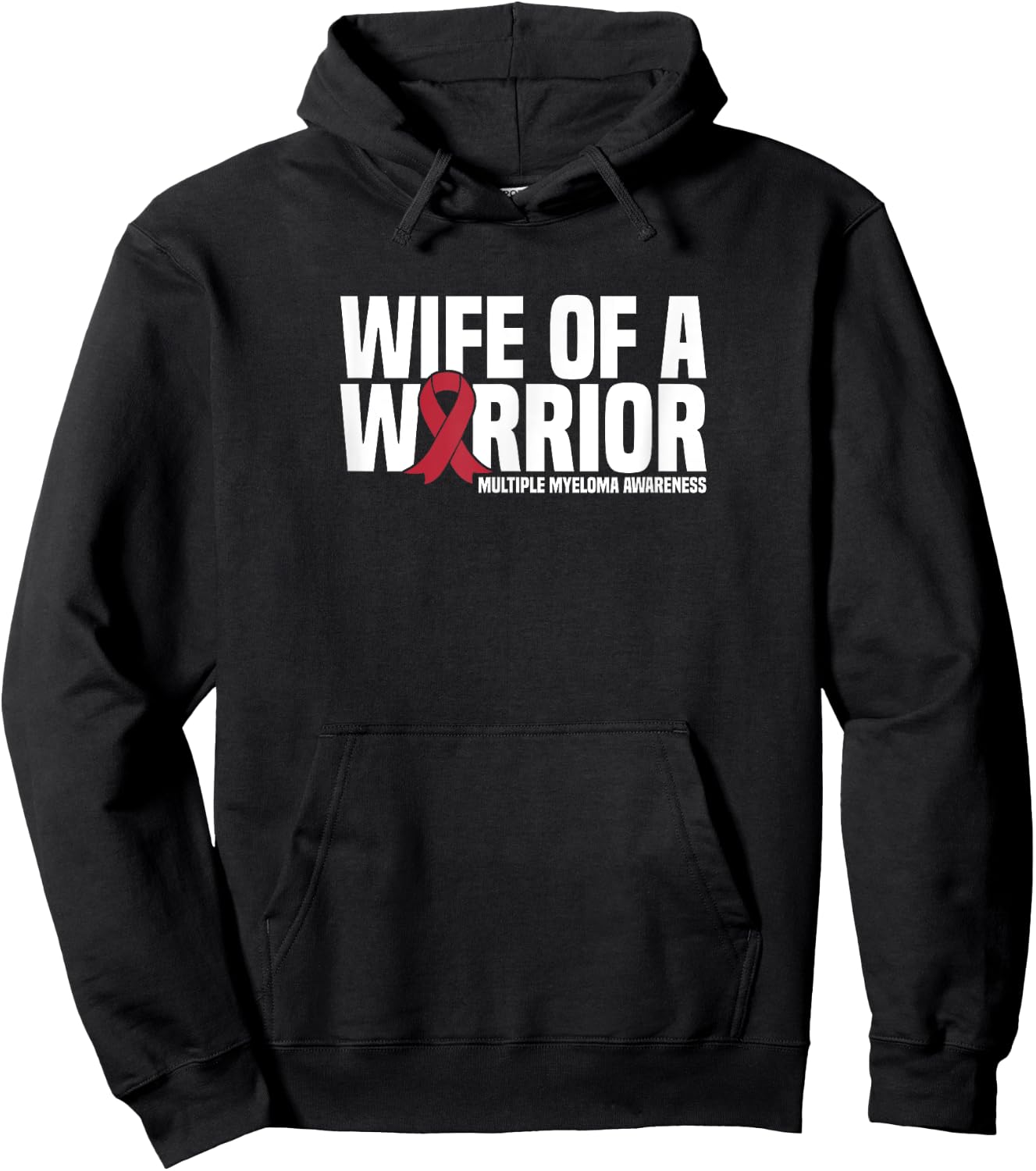 Wife of a Warrior MM Multiple Myeloma Awareness Hoodie - Hoodie | Black