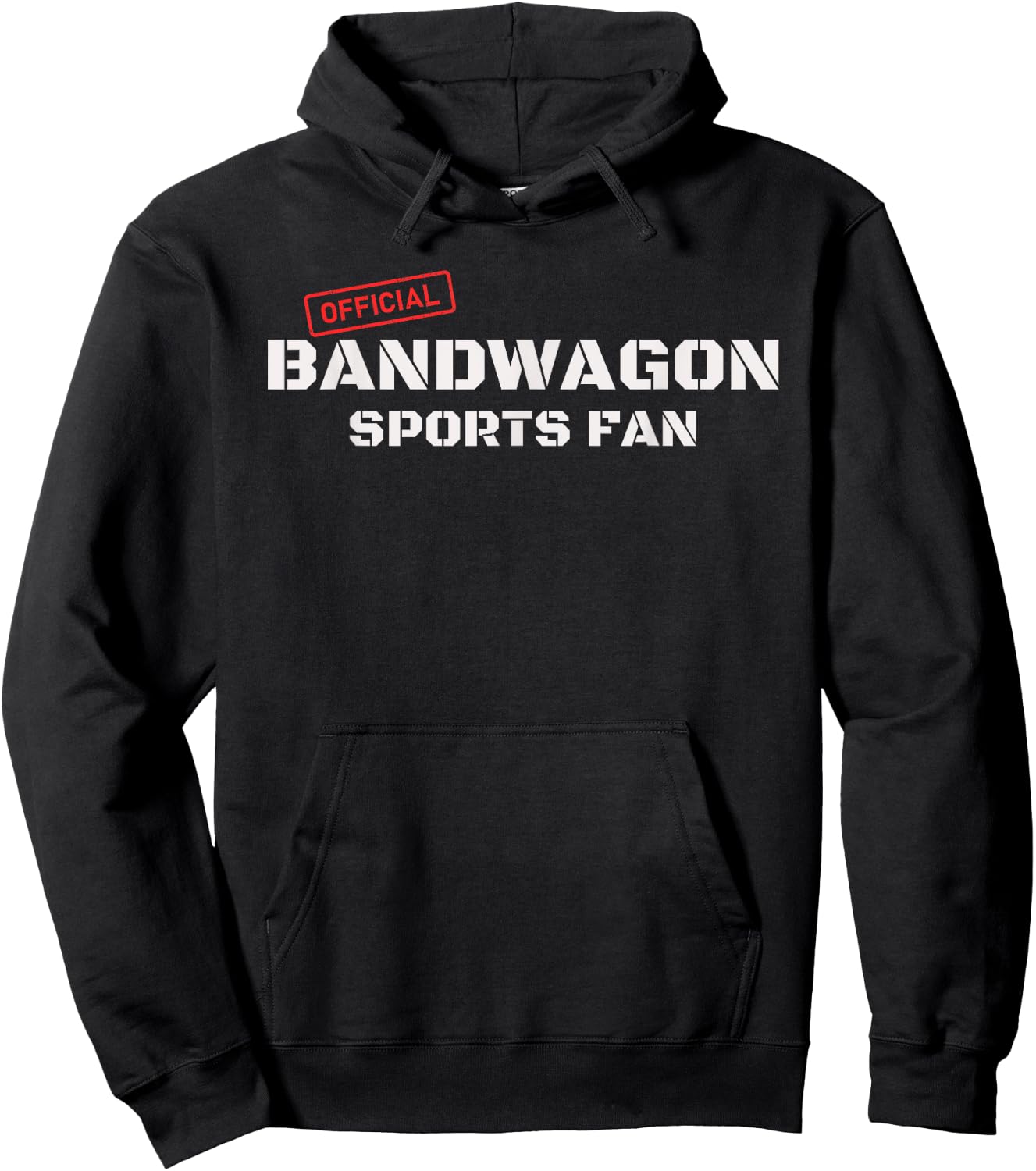 Funny Football Baseball Official Bandwagon Sports Fan Hoodie - Hoodie | Black