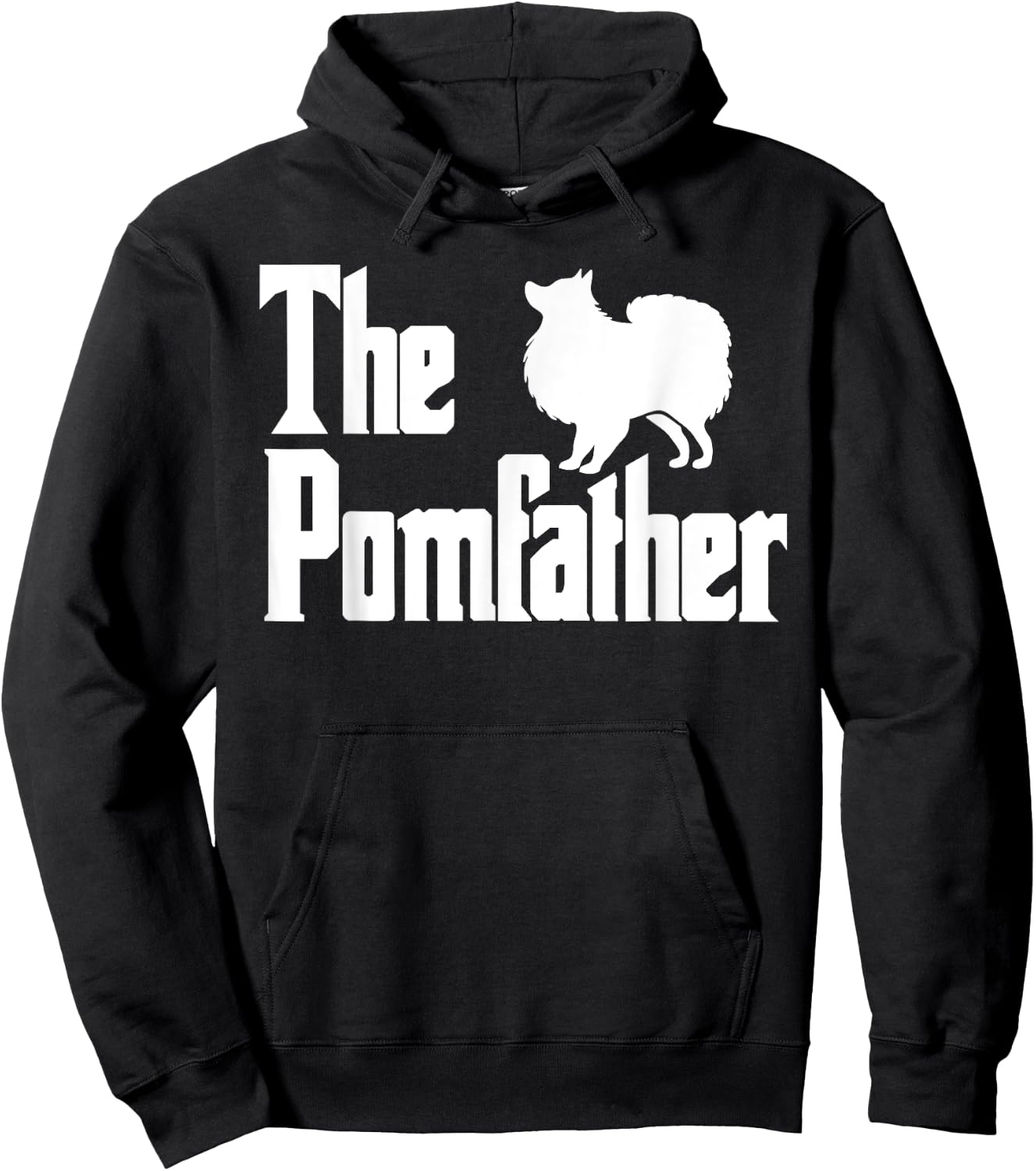 The PomFather Funny Pomeranian Dog Dad Shirt Men Gifts Hoodie - Hoodie | Black